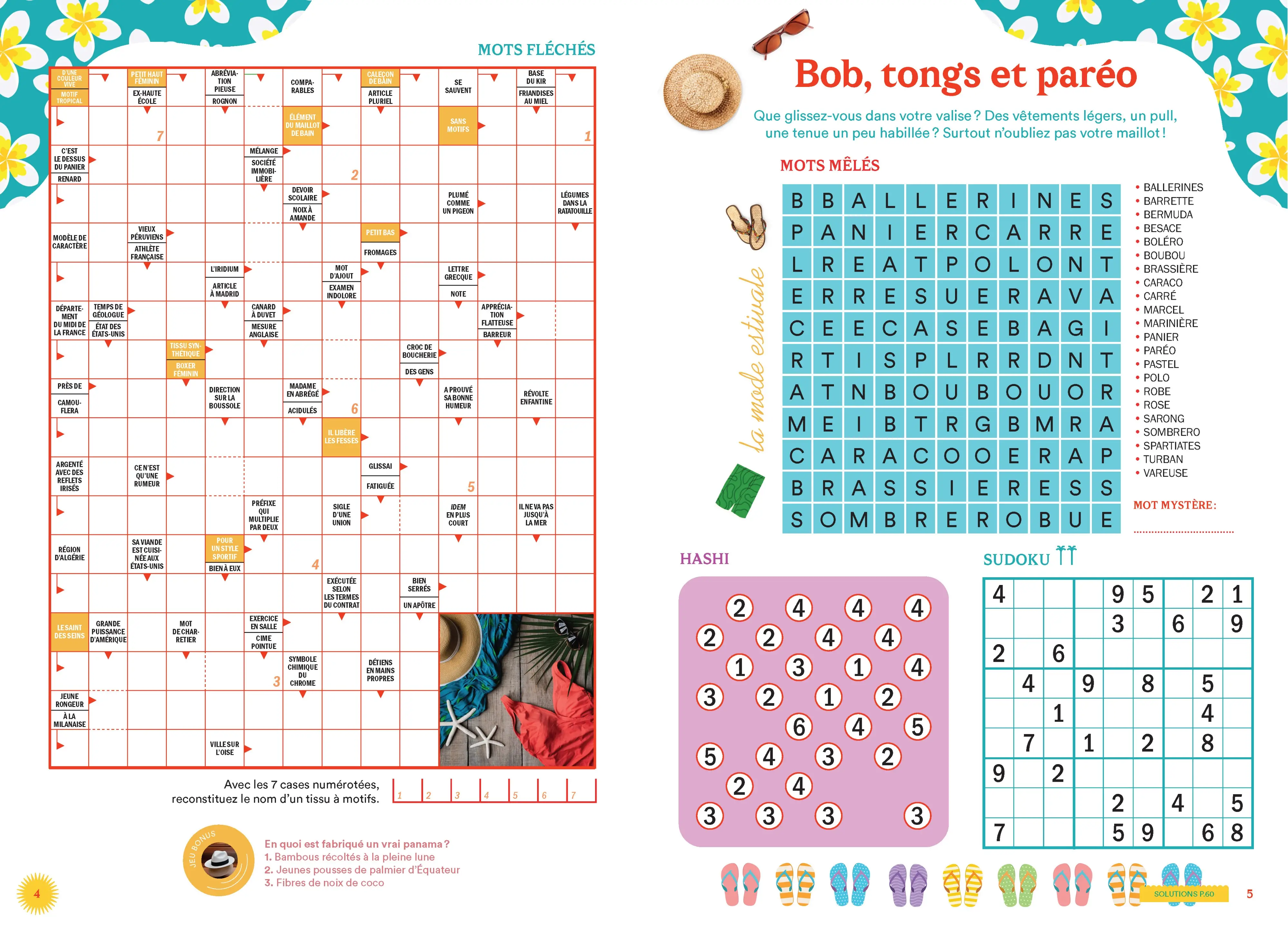 Cahier de vacances adultes 2026 - 100% JEUX - 120 jeux de grilles pour s'amuser tout l'été - Mots fléchés et logique  - Cahier de vacances - 9782095064327 - page intérieure 001