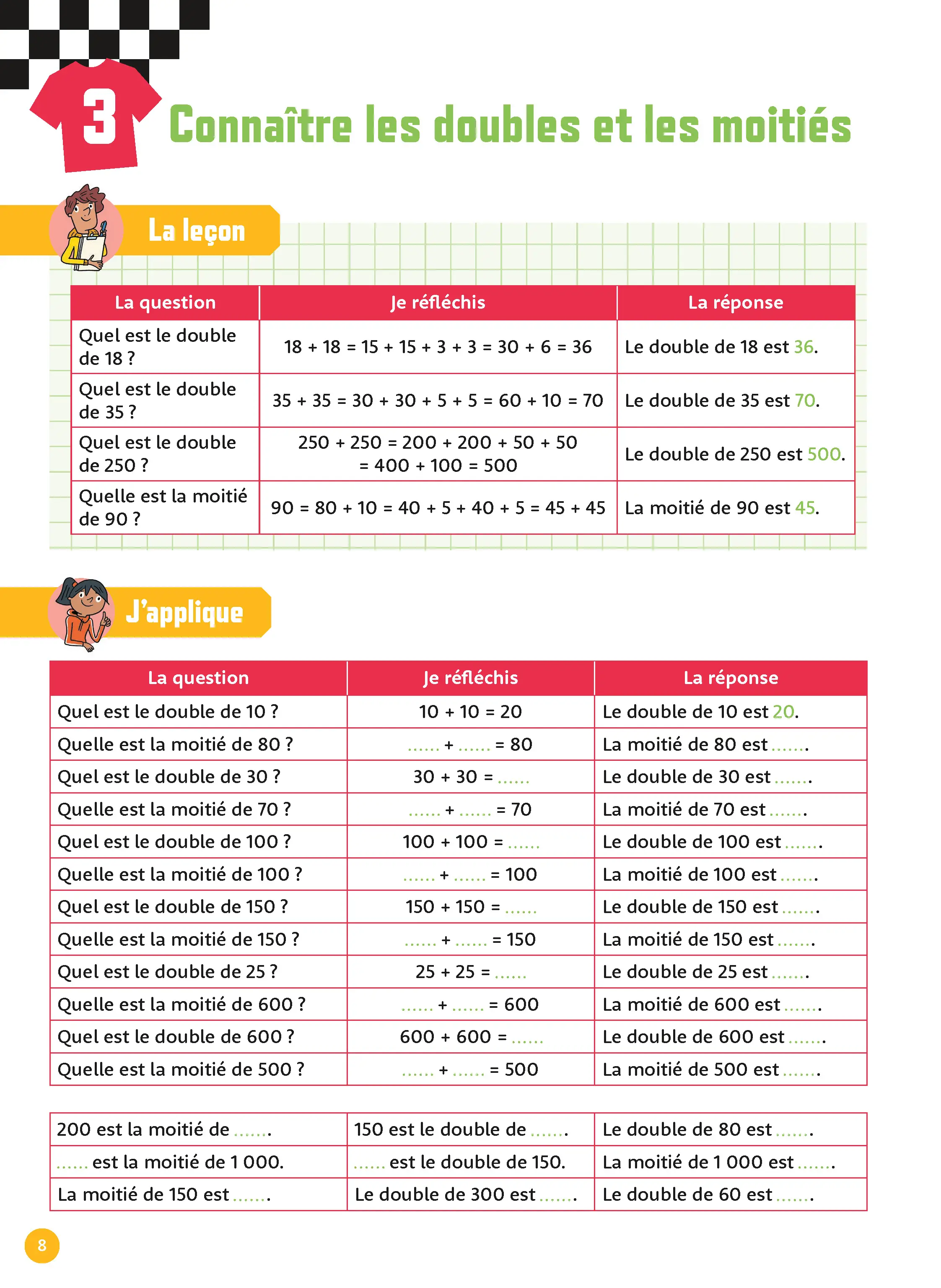 Calcul mental CM1 | Maths primaire 9-10 ans | Entraînement quotidien, exercices progressifs et révisions - Cahier d'exercices - 9782095065997 - page intérieure 001