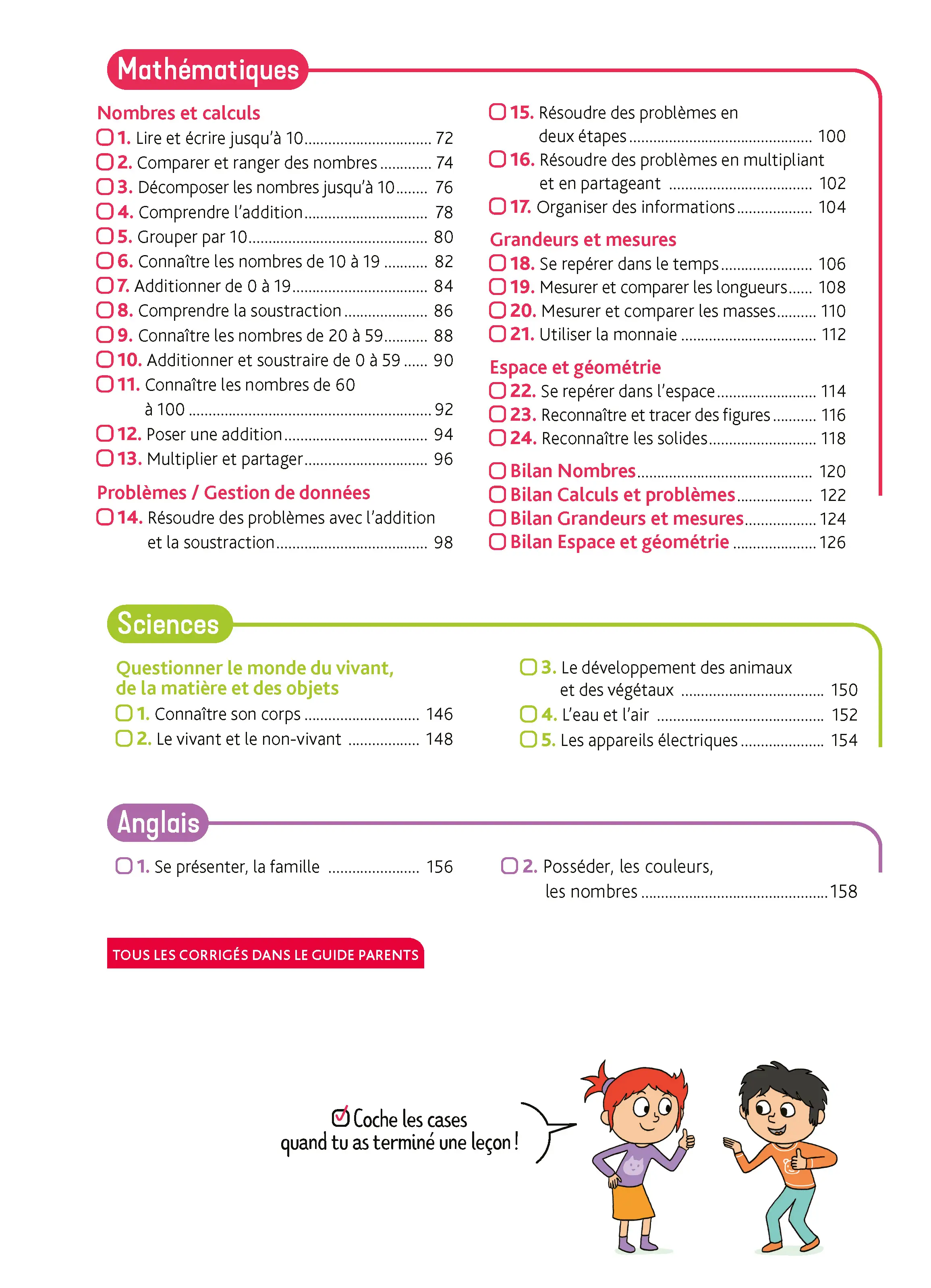  Je Comprends Tout CP - Tout-en-un (cours + exercices) pour réviser tout le programme du CP Français, Maths, Sciences, Histoire, Géographie, Anglais + Ardoise effaçable - Guide parents inclus - Tout-en-un - 9782095048761 - page intérieure 002