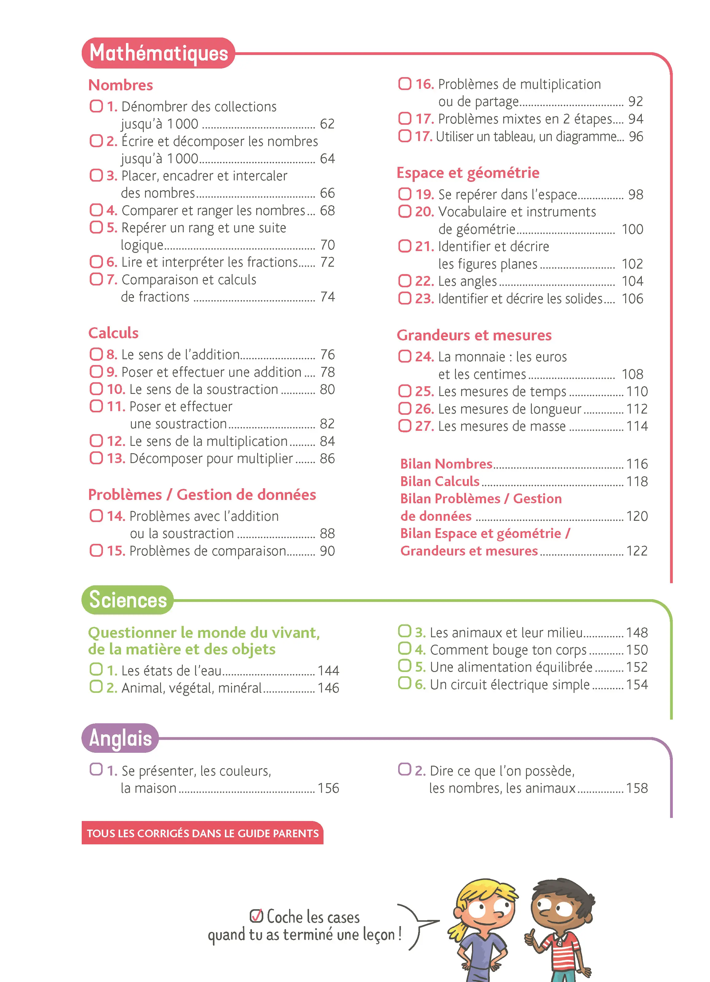 Je Comprends Tout CE1 - Tout le programme du CE1 avec ardoise effaçable - Français, Maths, Sciences, Histoire, Géographie, Anglais - Méthodes, exercices progressifs et corrigés détachables pour parent - Tout-en-un - 9782095048785 - page intérieure 002