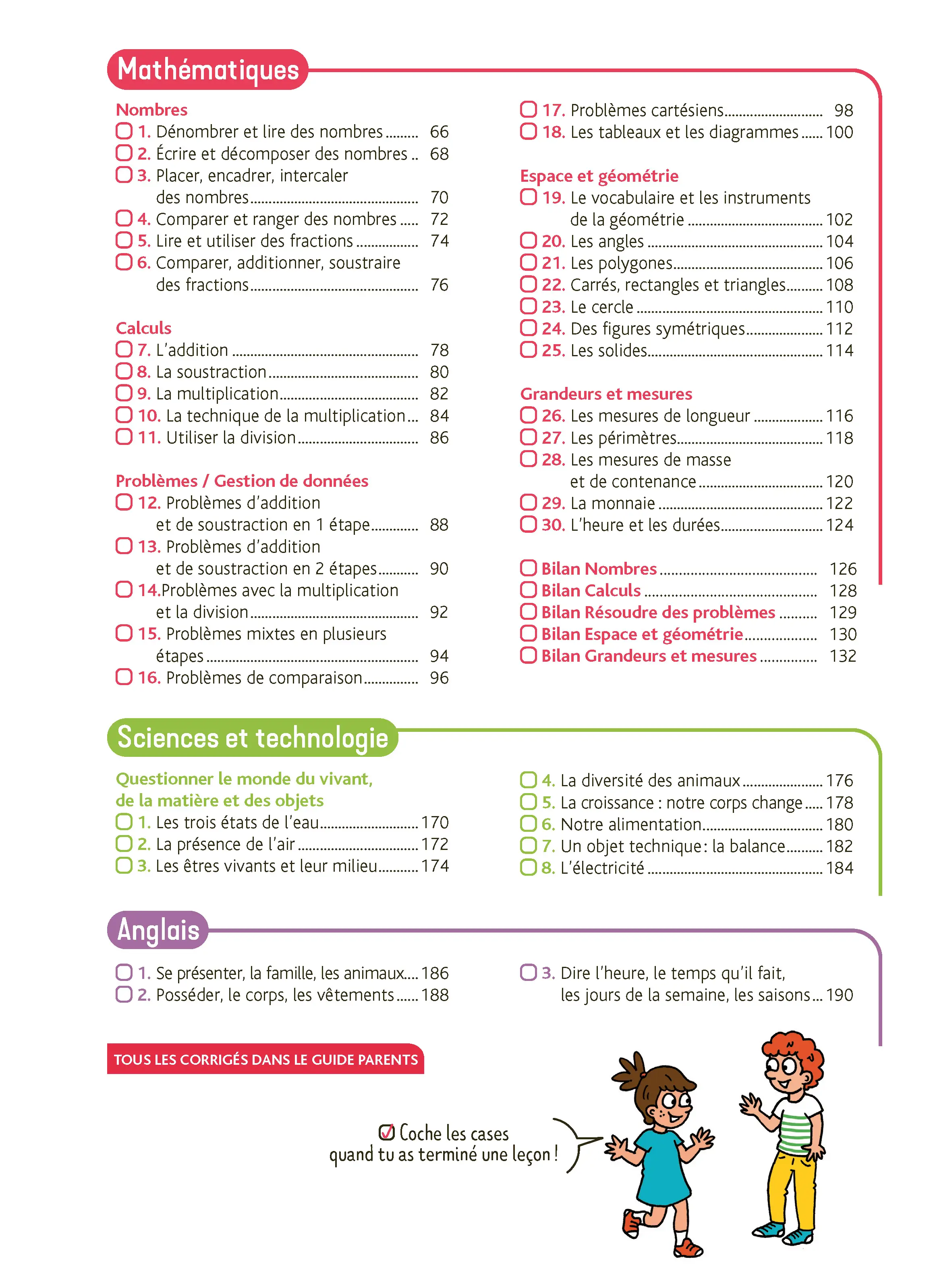 Je Comprends Tout CE2 - Tout le programme de CE2 : Français, Maths, Histoire-Géographie, Sciences, Anglais avec corrigés et guide parents - Tout-en-un - 9782095048792 - page intérieure 002