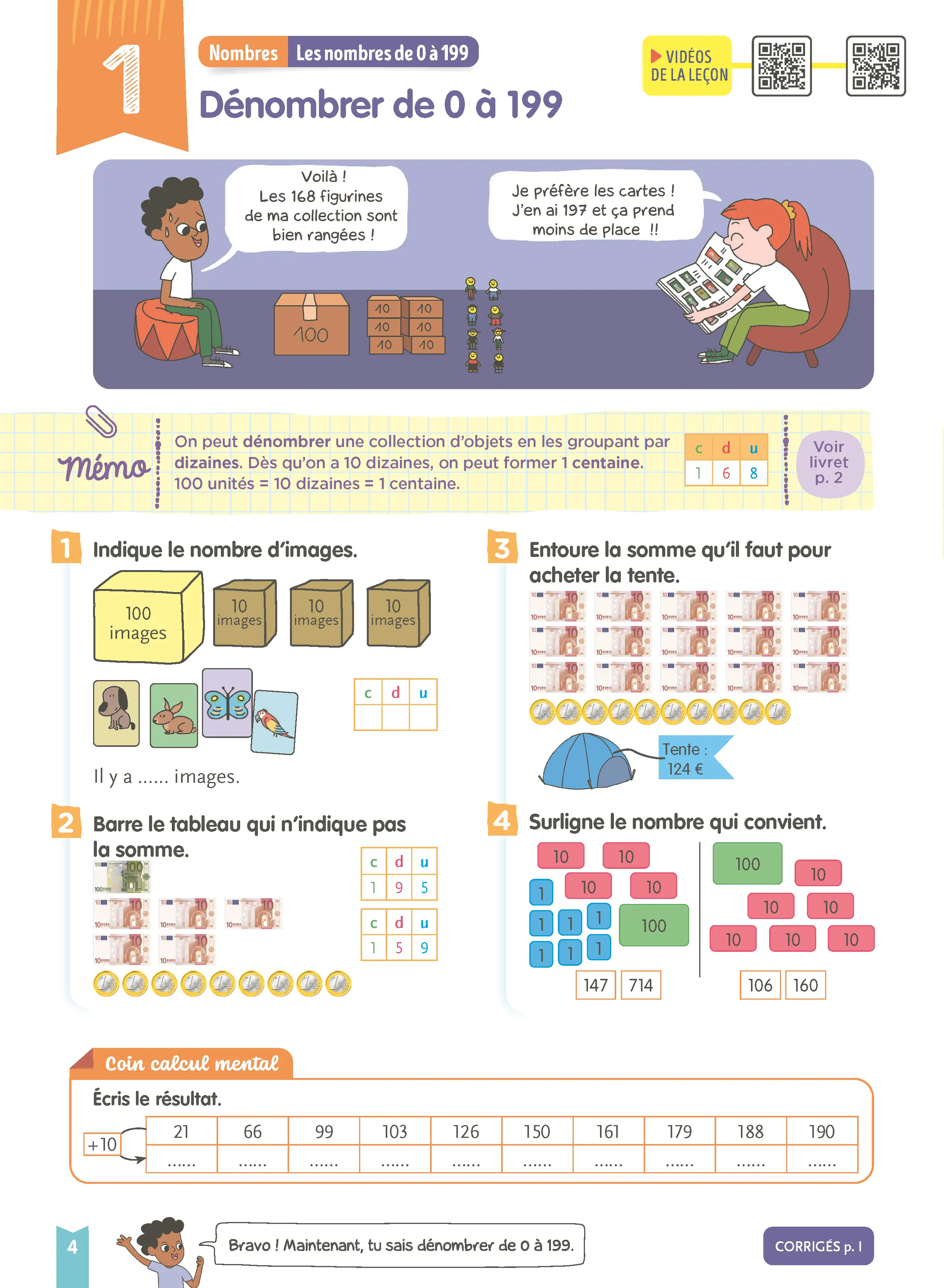 Je comprends tout - Maths CE1 7-8 ans - Cahier d'exercices complet avec 300 exercices et tables de multiplication - Tout-en-un - 9782095055288 - page intérieure 002