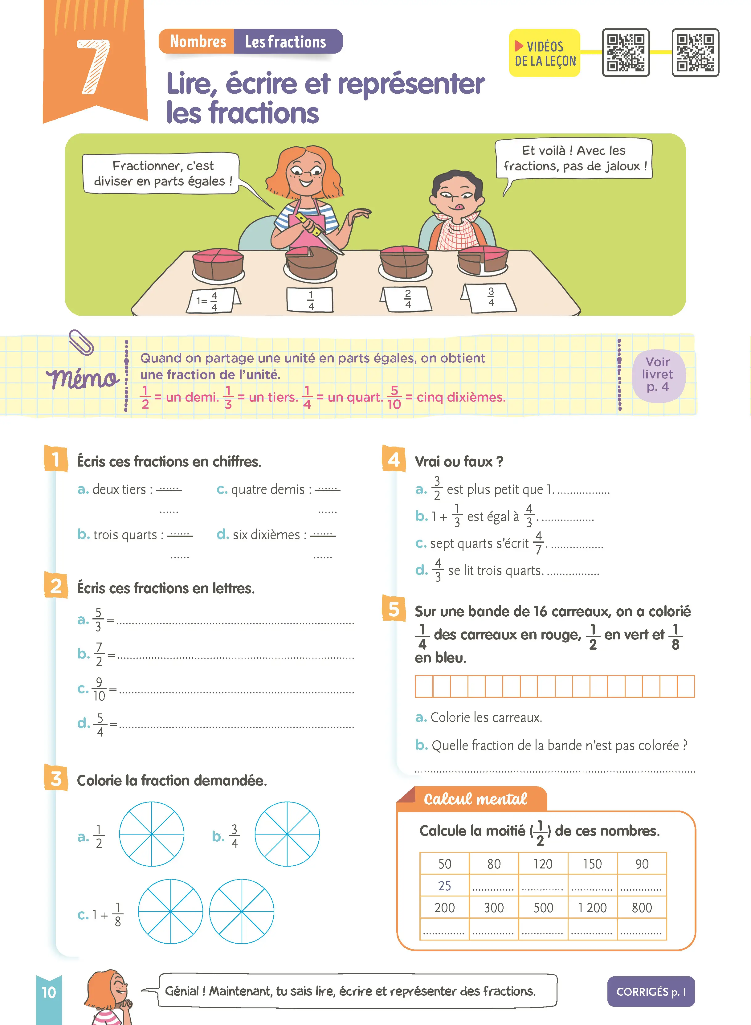 Maths CM2 : Je comprends tout | Cahier d'entraînement 10-11 ans : 300 exercices, leçons illustrées, vidéos, mémos, corrigés | Nouveau programme - Cahier d'exercices - 9782095057411 - page intérieure 002