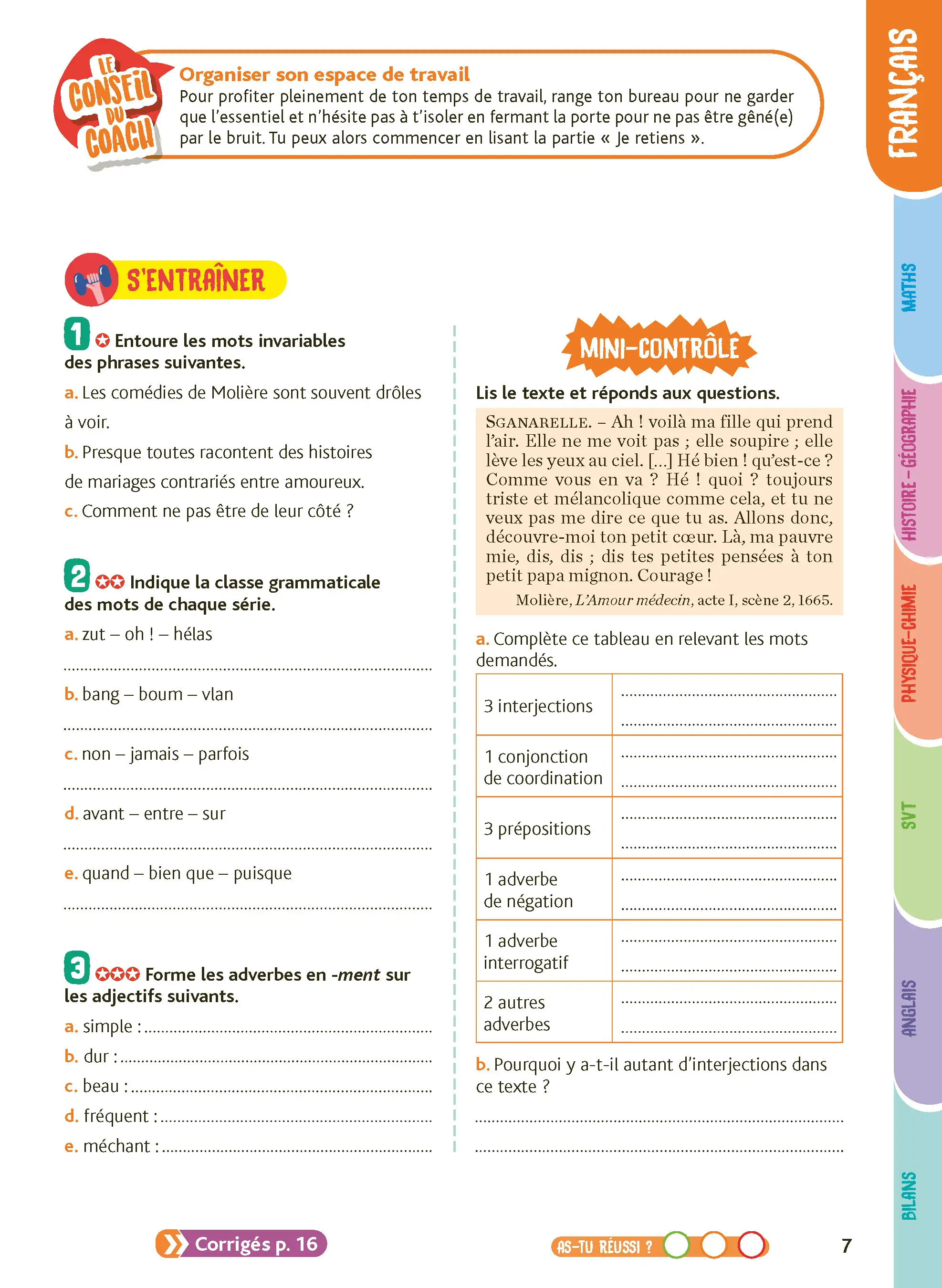 Je comprends tout 5e - Toutes les matières - Français, Maths, Histoire-Géo, Physique-Chimie, SVT, Anglais - Cahier d'exercices - 9782095059439 - page intérieure 002
