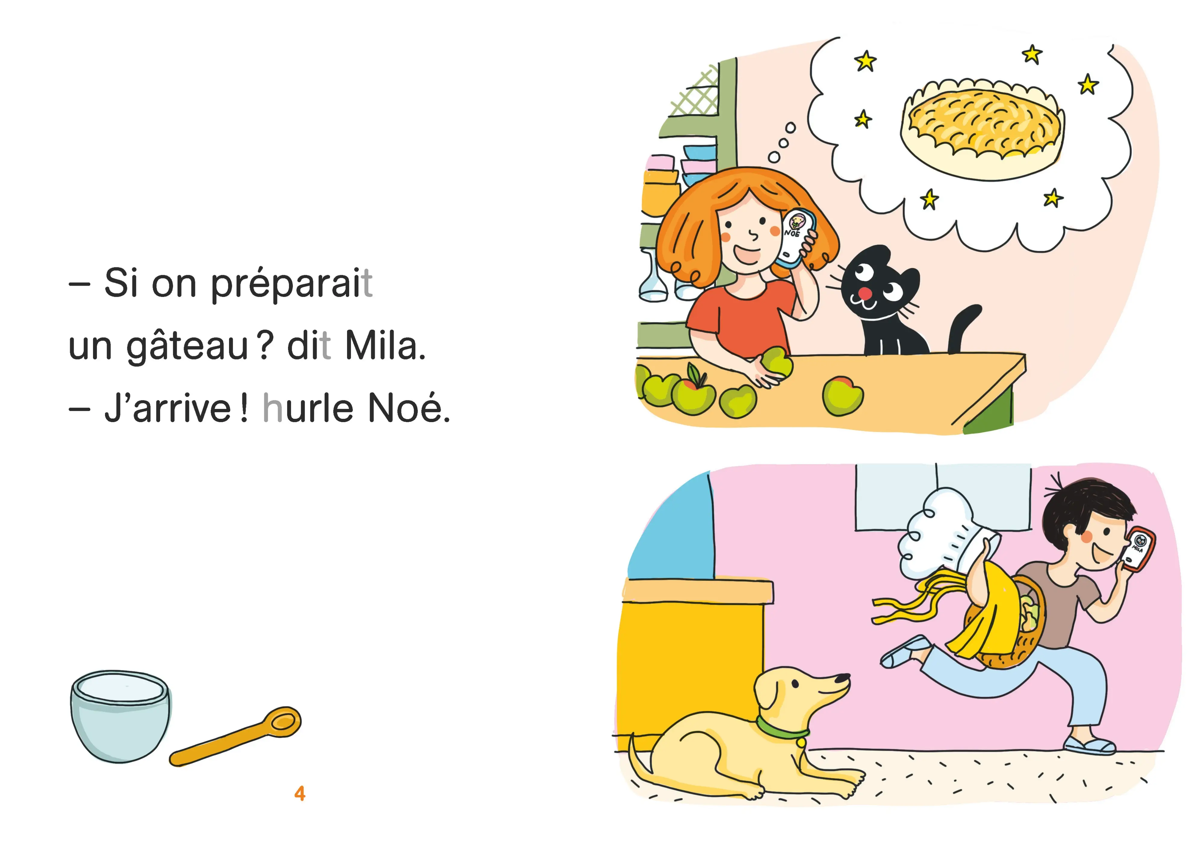 Regarde je lis ! Une histoire à lire tout seul - Mila et Noé Pâtissiers Niveau 2 - Roman - 9782095062378 - page intérieure 002