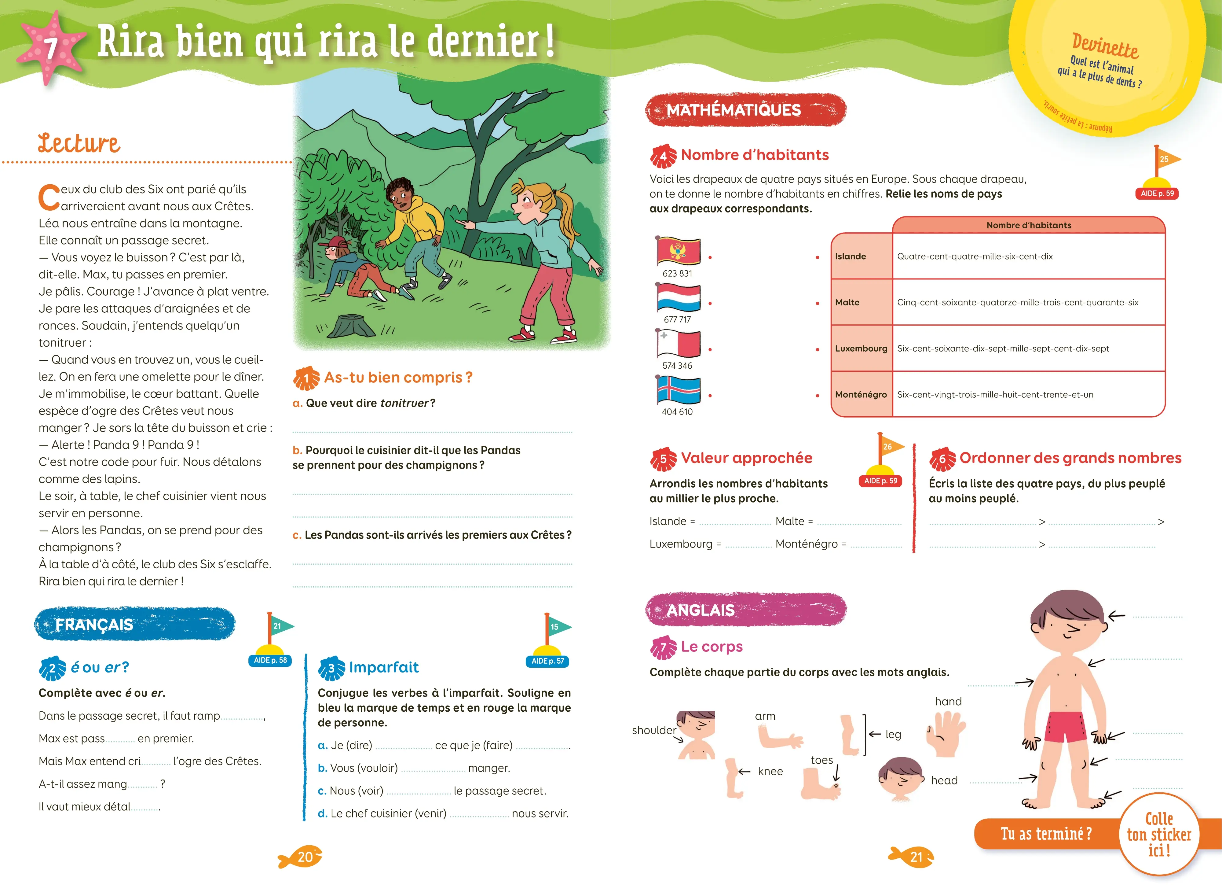 Cahier de vacances 2026 du CM1 vers le CM2 (9-10 ans) - Révisions complètes Toutes les matières / Nouveaux programmes - corrigés détachables - Nathan vacances - Cahier de vacances - 9782095063641 - page intérieure 002
