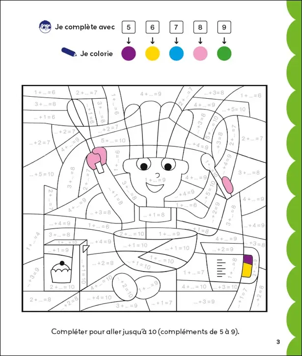 Calcul mental CP - Coloriages malins - Mathématiques 6-7 ans - Cahier d'activités - 9782095064464 - page intérieure 002