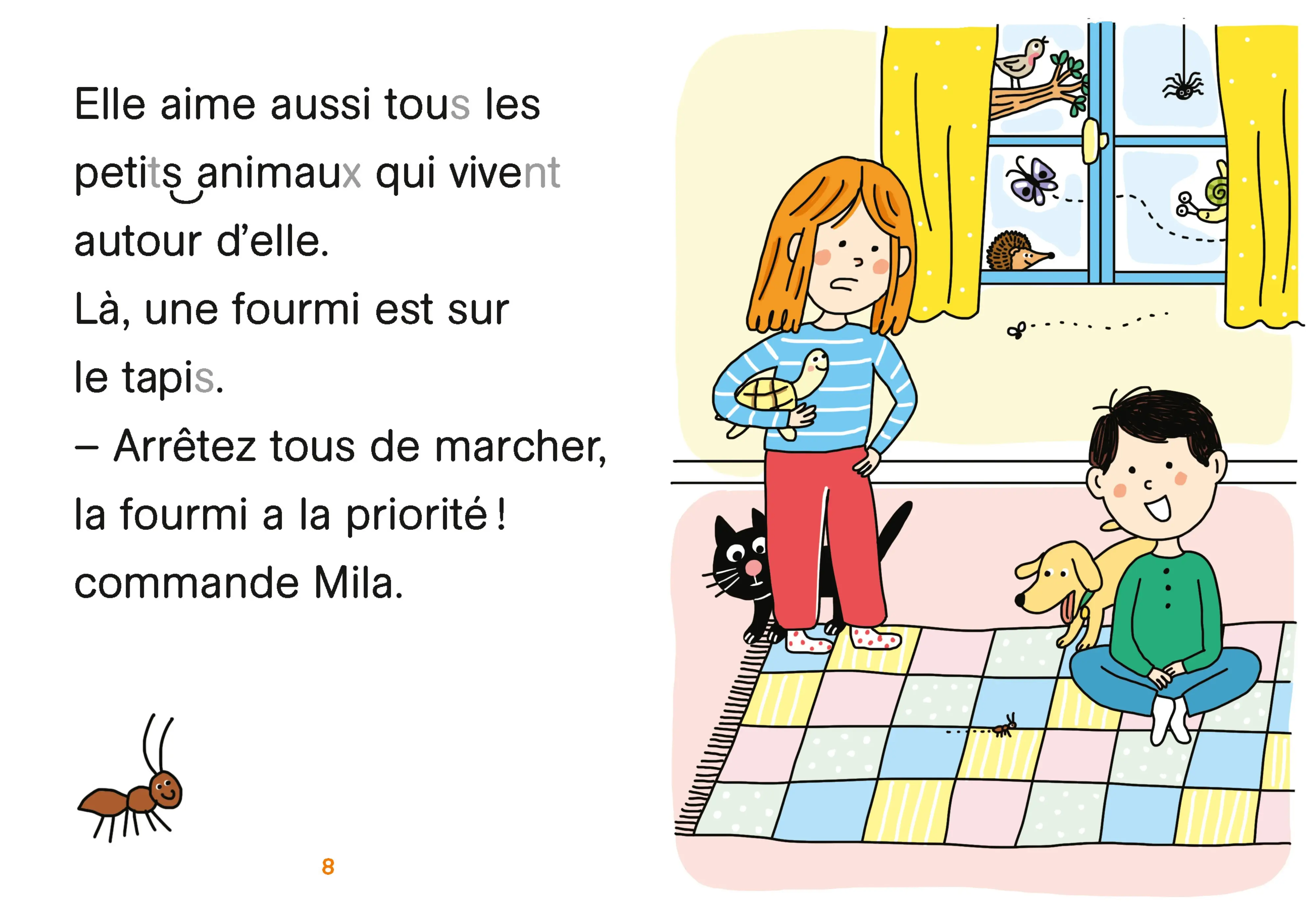 Mila vétérinaire - Regarde, je lis avec Mila et Noé - Niveau 2 - Méthode syllabique - Dès 5 ans - Version audio incluse - Roman - 9782095065300 - page intérieure 002