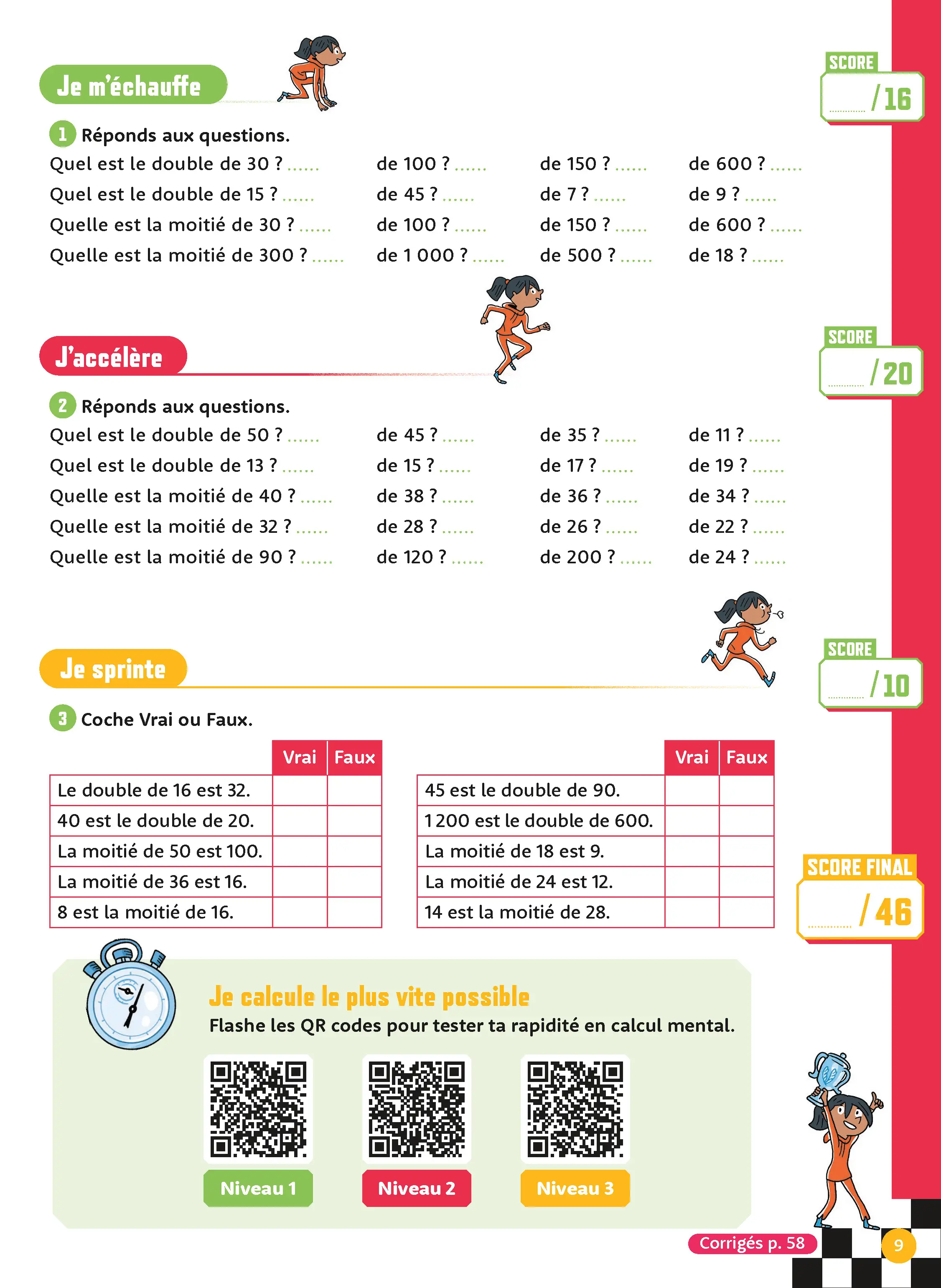 Calcul mental CM1 | Maths primaire 9-10 ans | Entraînement quotidien, exercices progressifs et révisions - Cahier d'exercices - 9782095065997 - page intérieure 002