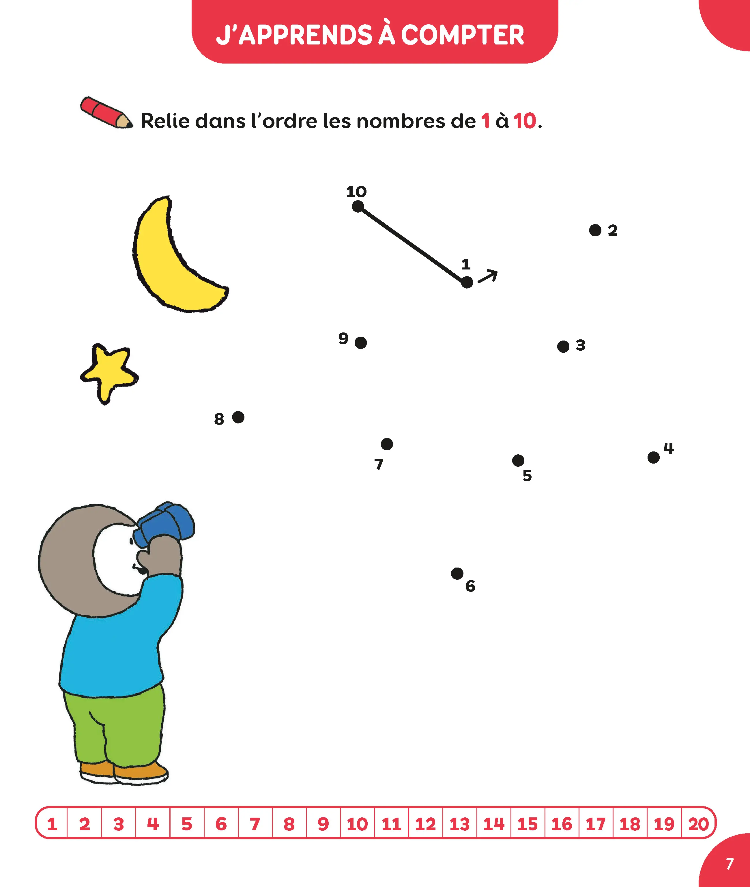 T'choupi - Mes points à relier - Lettres et nombres - Petite Section - Dès 3-4 ans  - Cahier d'activités - 9782095066017 - page intérieure 002