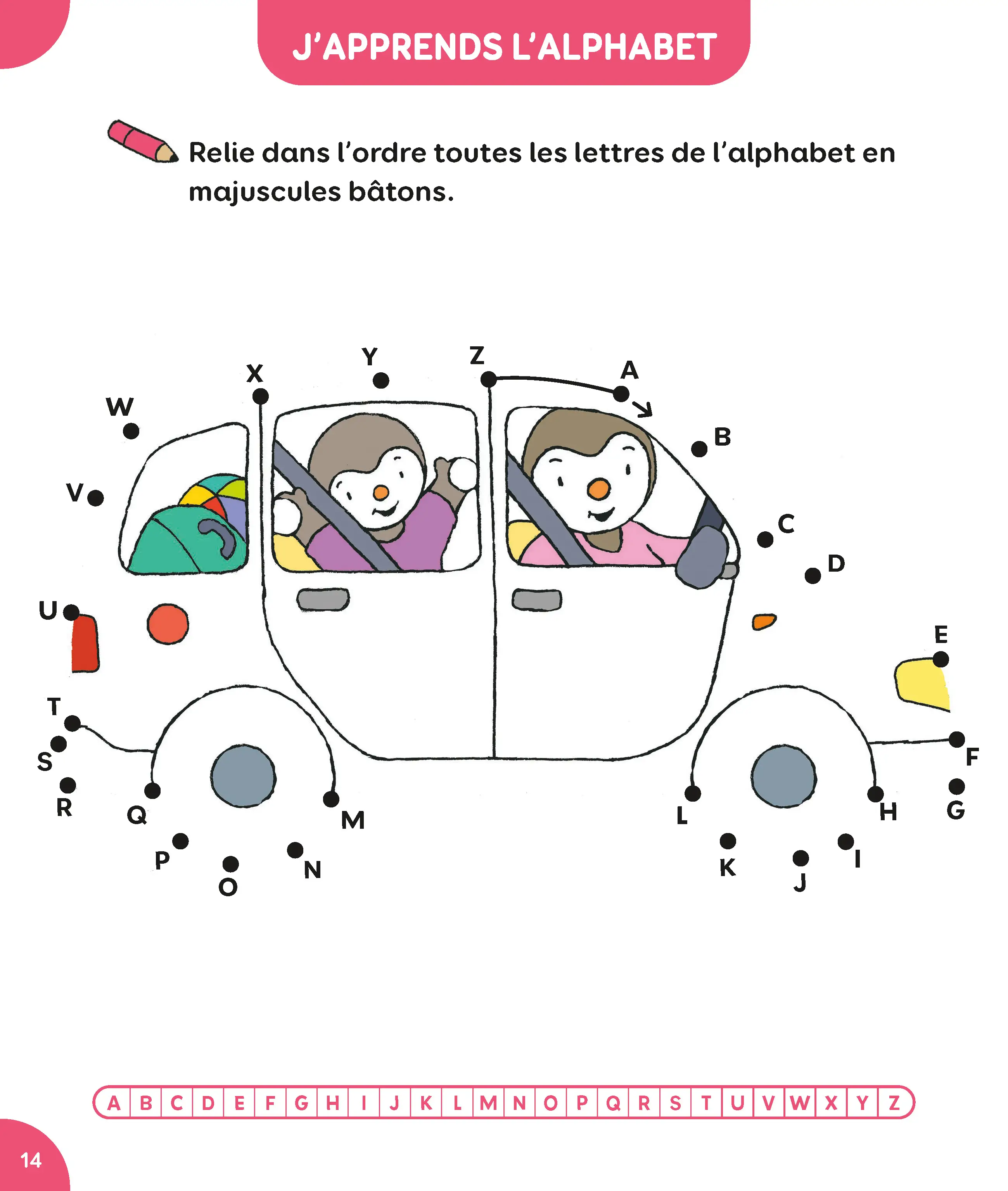 T'choupi - Mes points à relier - Lettres et nombres - Moyenne Section - Dès 4-5 ans  - Cahier d'activités - 9782095066024 - page intérieure 002