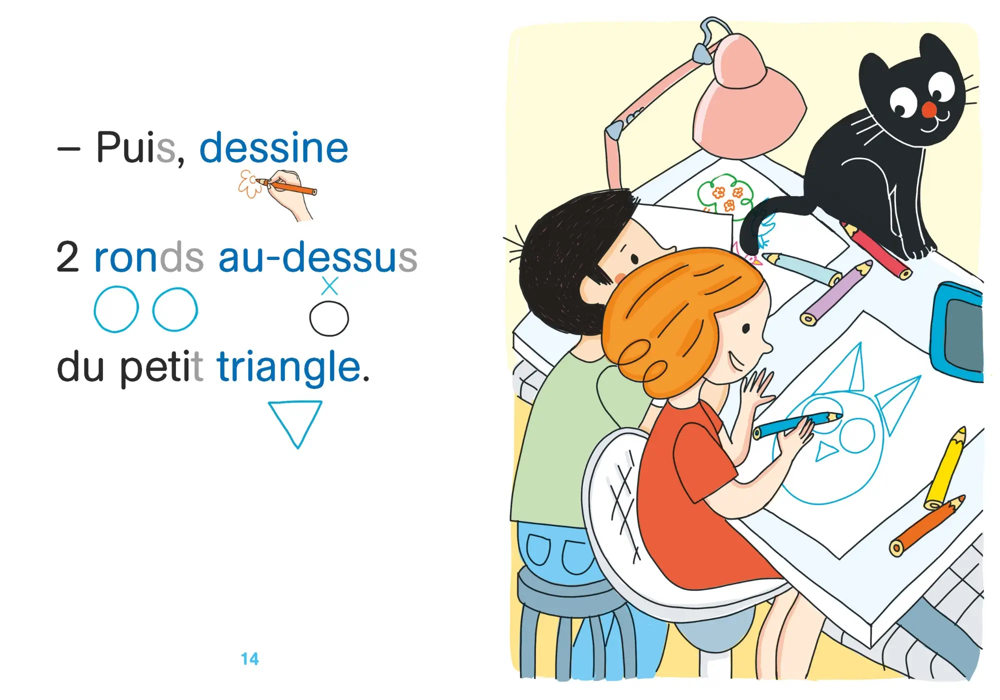 Mila aime dessiner - Regarde je lis avec Mila et Noé - Apprentissage Lecture CP Niveau 1+  - Roman - 9782095046194 - page intérieure 003