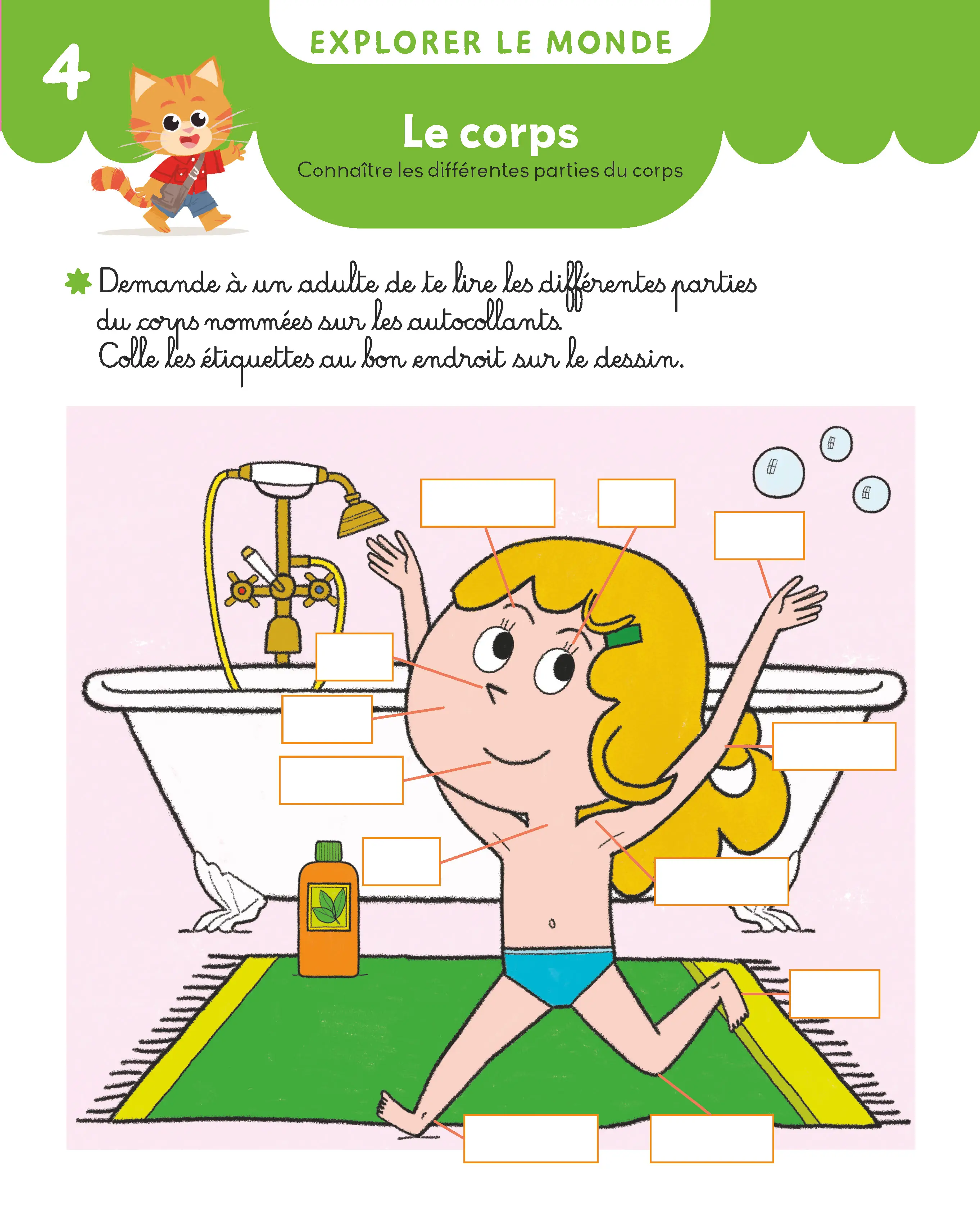 Mon Cahier Maternelle - Grande section 5-6 ans - Apprentissage Complet avec Autocollants - lecture, écriture, maths et anglais - Cahier d'exercices - 9782095047290 - page intérieure 003