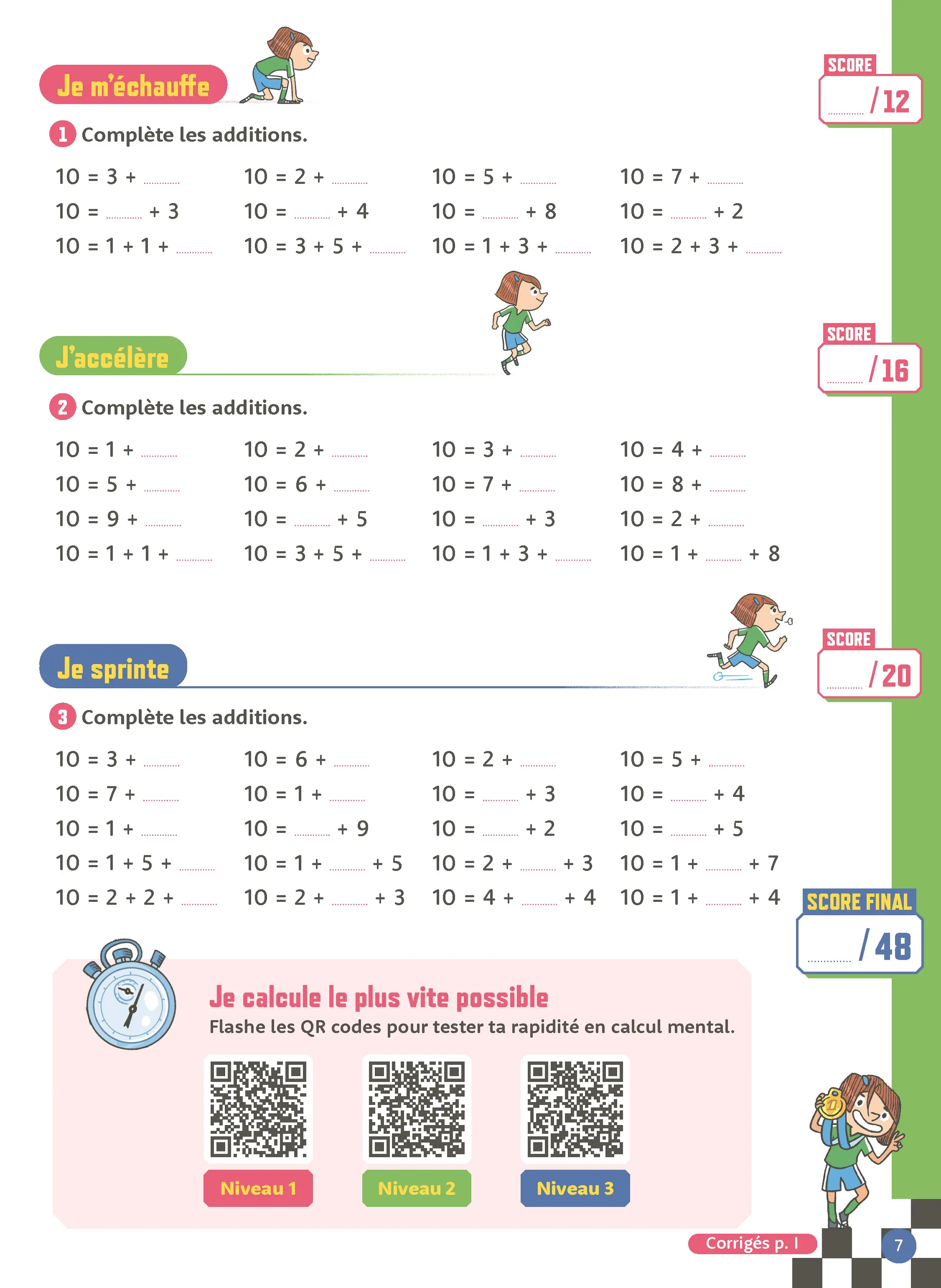 Calcul Mental CE1 - 7-8 ans - Cahier d'exercices progressifs avec additions et soustractions  - Cahier d'exercices - 9782095048235 - page intérieure 003