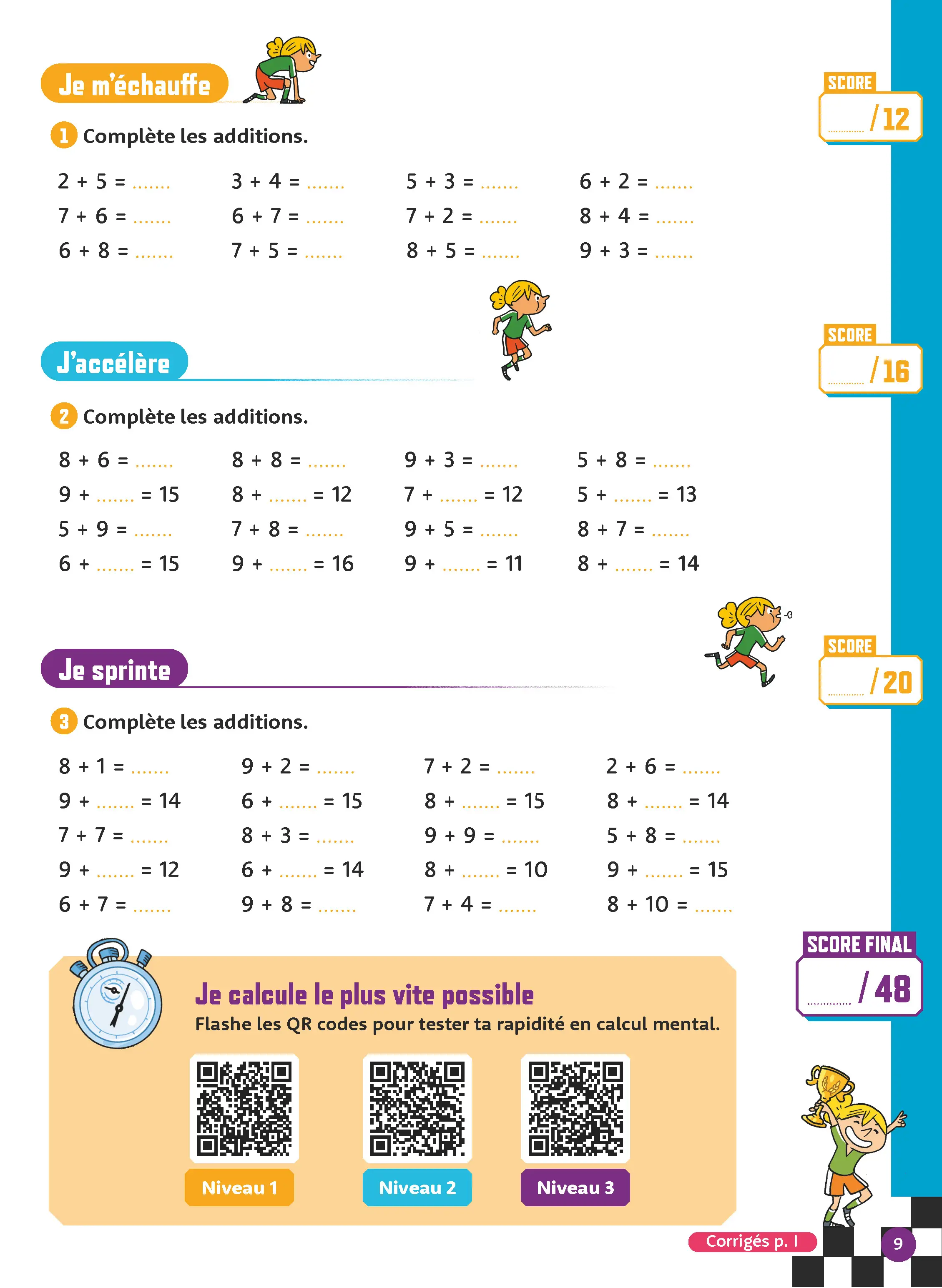 Calcul Mental CE2 8-9 ans - Cahier d'exercices progressifs avec tables de multiplication - Cahier d'exercices - 9782095048242 - page intérieure 003