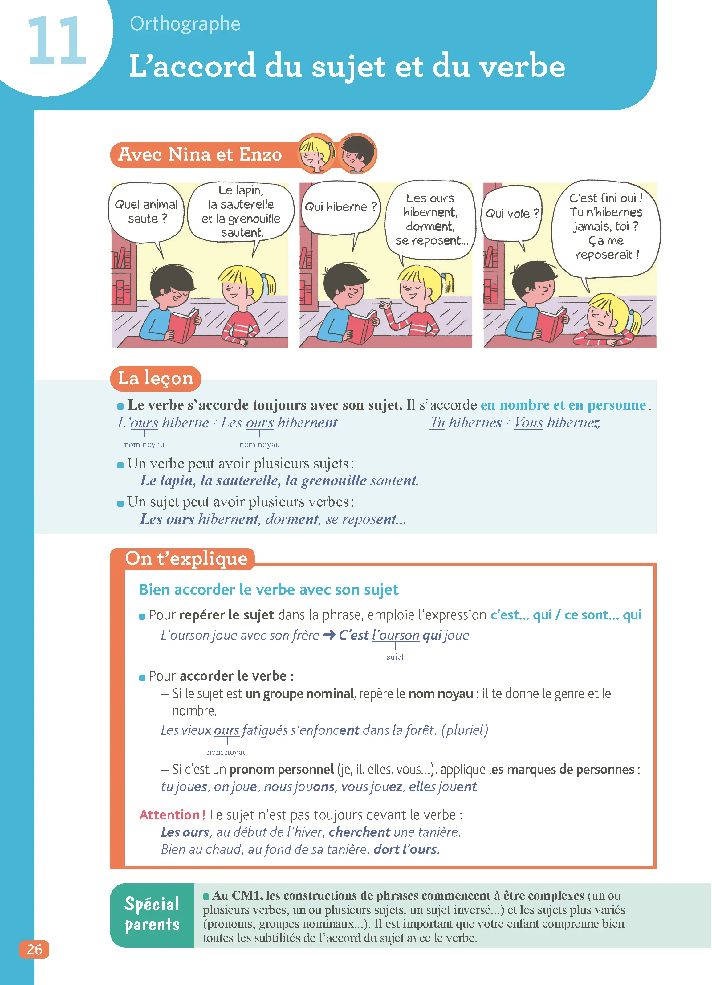 Je Comprends Tout CM1 -  Tout le programme scolaire : Français, Maths, Histoire, Géographie, Sciences et technologie, Anglais - Cahier de révision avec corrigés détachables et Guide parents - Tout-en-un - 9782095048815 - page intérieure 003