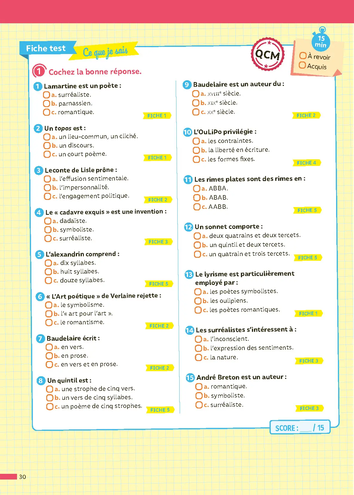Français 1re - ABC Réussite - Bac 2026 - Enseignement commun Première - Cours, Méthode, Exercices et et corrigés guidés + les 12 oeuvres du Bac  - Livre de cours, méthode et exercices - 9782095048853 - page intérieure 003