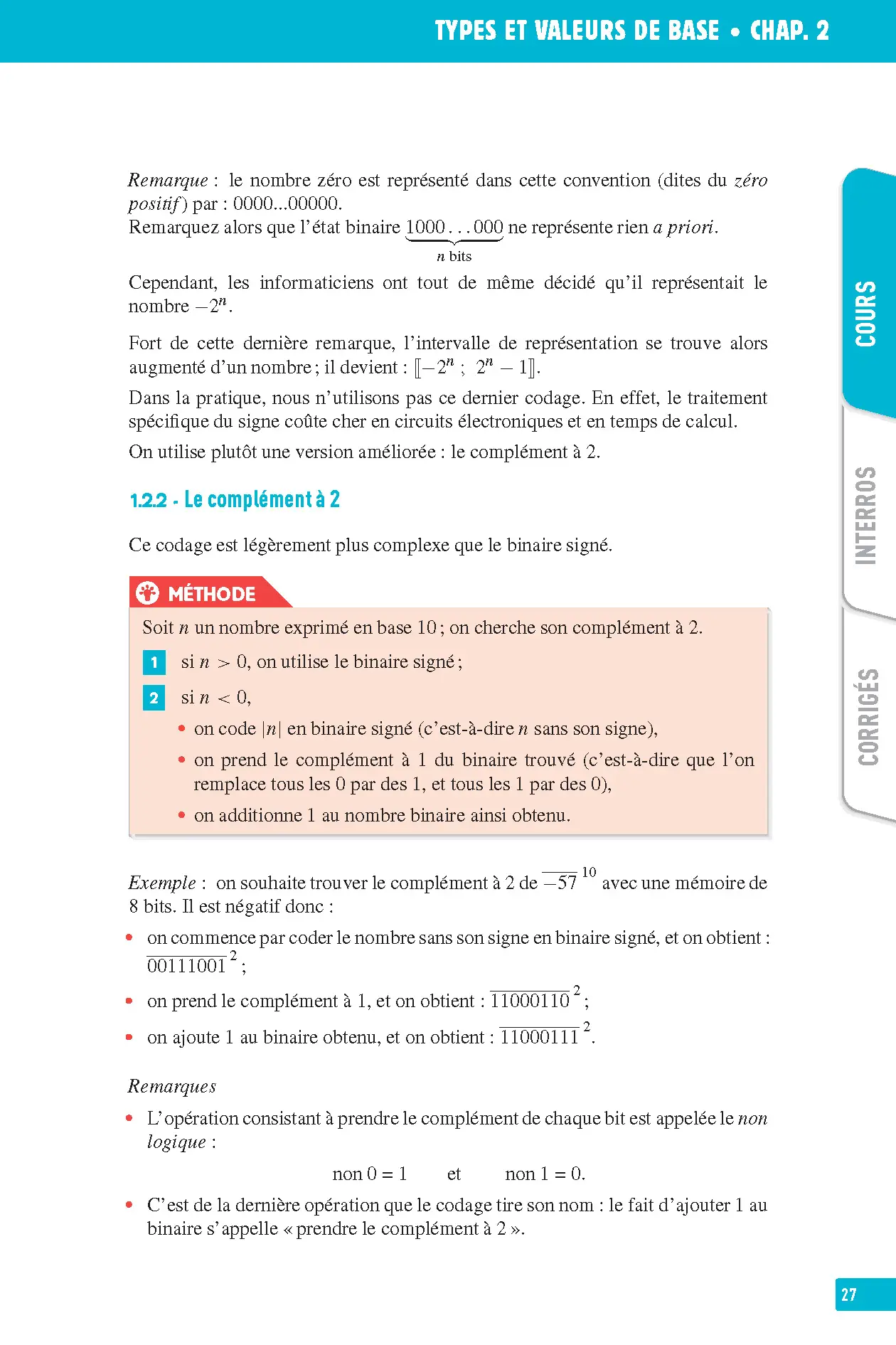 NSI (Numérique et Sciences Informatiques) Première - Interros des lycées 1re - Les vrais exos du BAC - + de 100 exercices avec corrigés détaillés - Bac 2027 - Cahier d'exercices - 9782095050177 - page intérieure 003