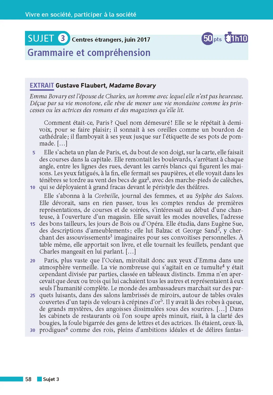 Annales ABC du Brevet 2026 - Français 3e - Sujets et corrigés + fiches de révisions - Livre parascolaire - 9782095050252 - page intérieure 003