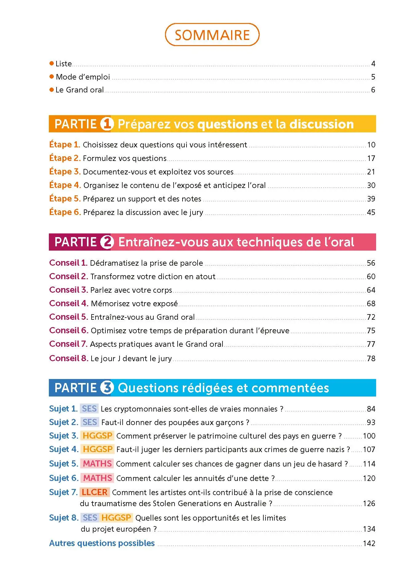 Mission Grand oral - Sciences  Humaines et Sociales - ABC Réussite - Spécialités de Terminale - SES, HGGSP, LLCER, Maths - Bac 2027 - Epreuve finale Tle Grand oral - EPUB - Livre de cours, méthode et exercices - 9782095050436 - page intérieure 003