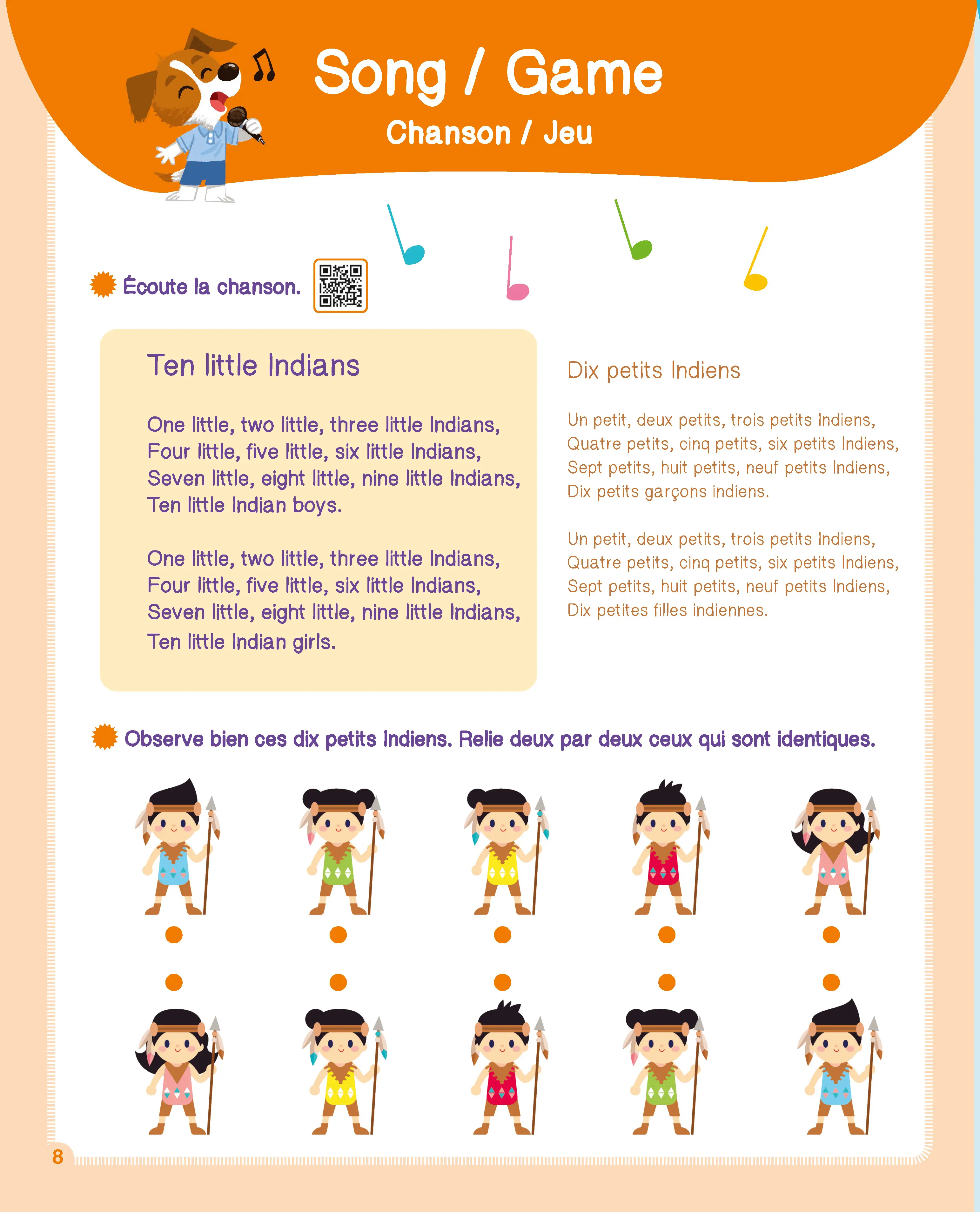 Mon Cahier Maternelle - Mes premiers pas en Anglais 3-6 ans - avec audios et autocollants | Apprentissage ludique pour la maternelle - Cahier d'exercices - 9782095051761 - page intérieure 003