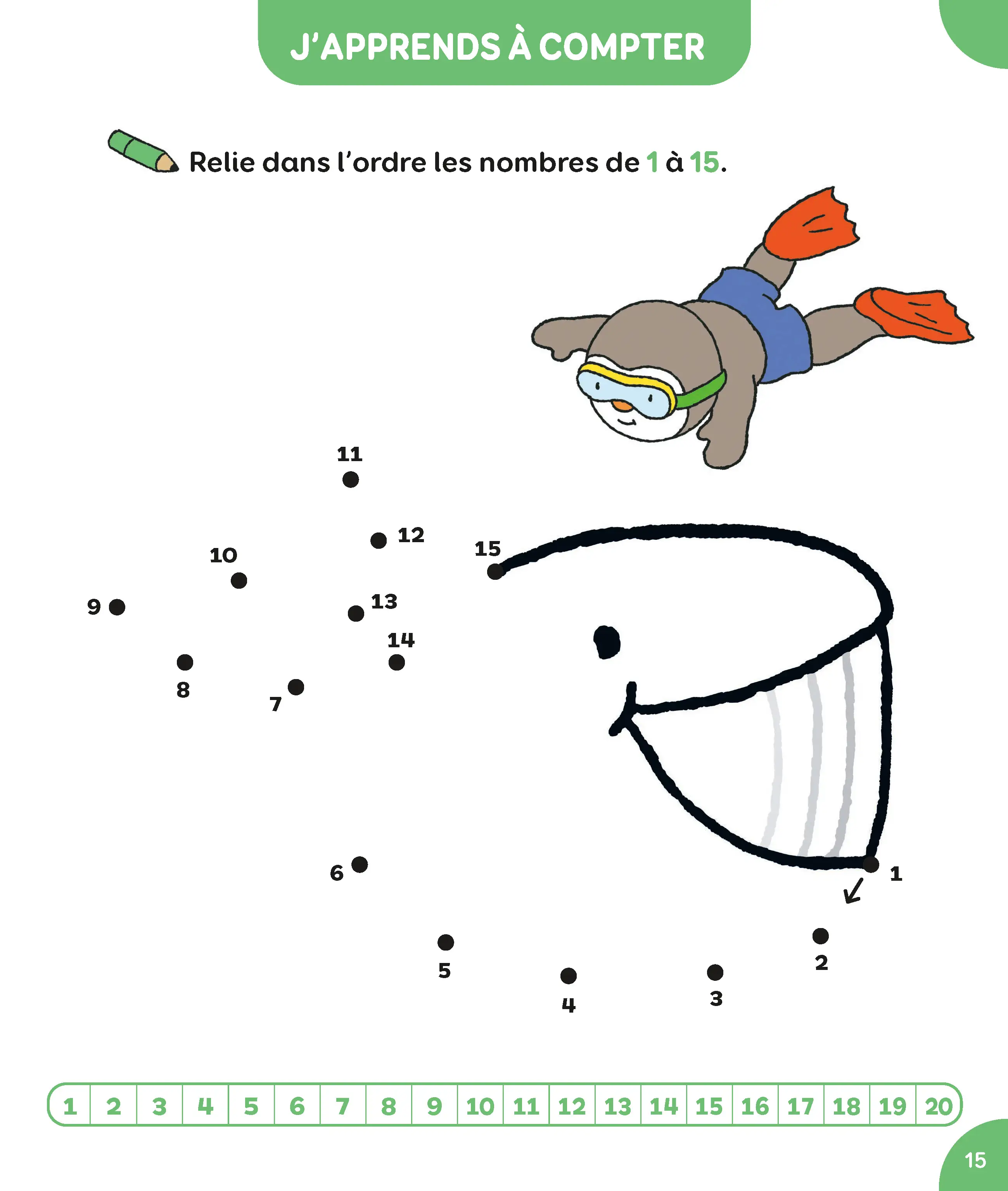 T'choupi - Mes points à relier - Lettres et nombres - Petite Section - Dès 3-4 ans  - Cahier d'activités - 9782095066017 - page intérieure 003