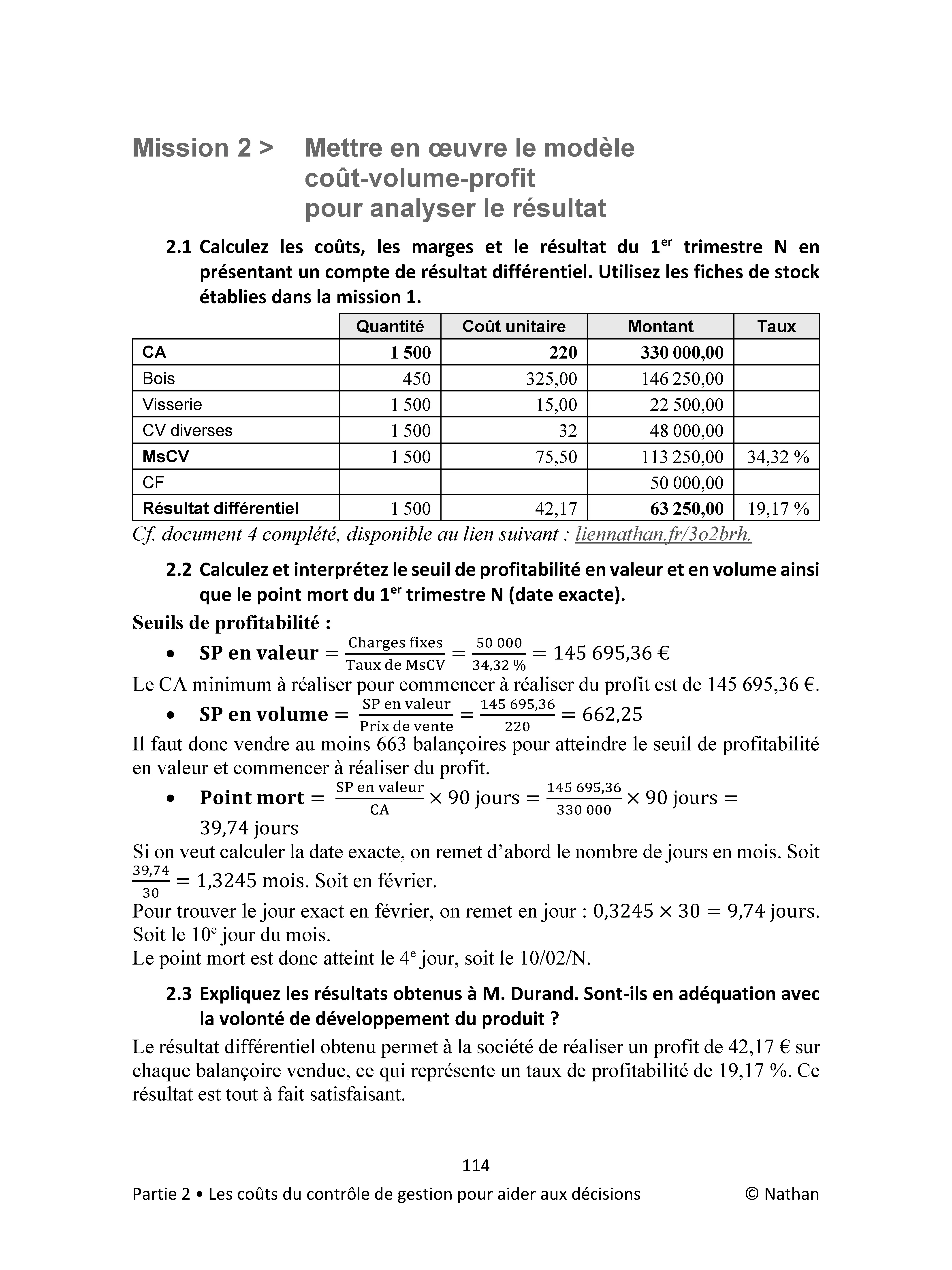DCG 11 Contrôle de gestion - Corrigés des appllications - Nouveau programme 2026 - Livre - 9782095067267 - page intérieure 003
