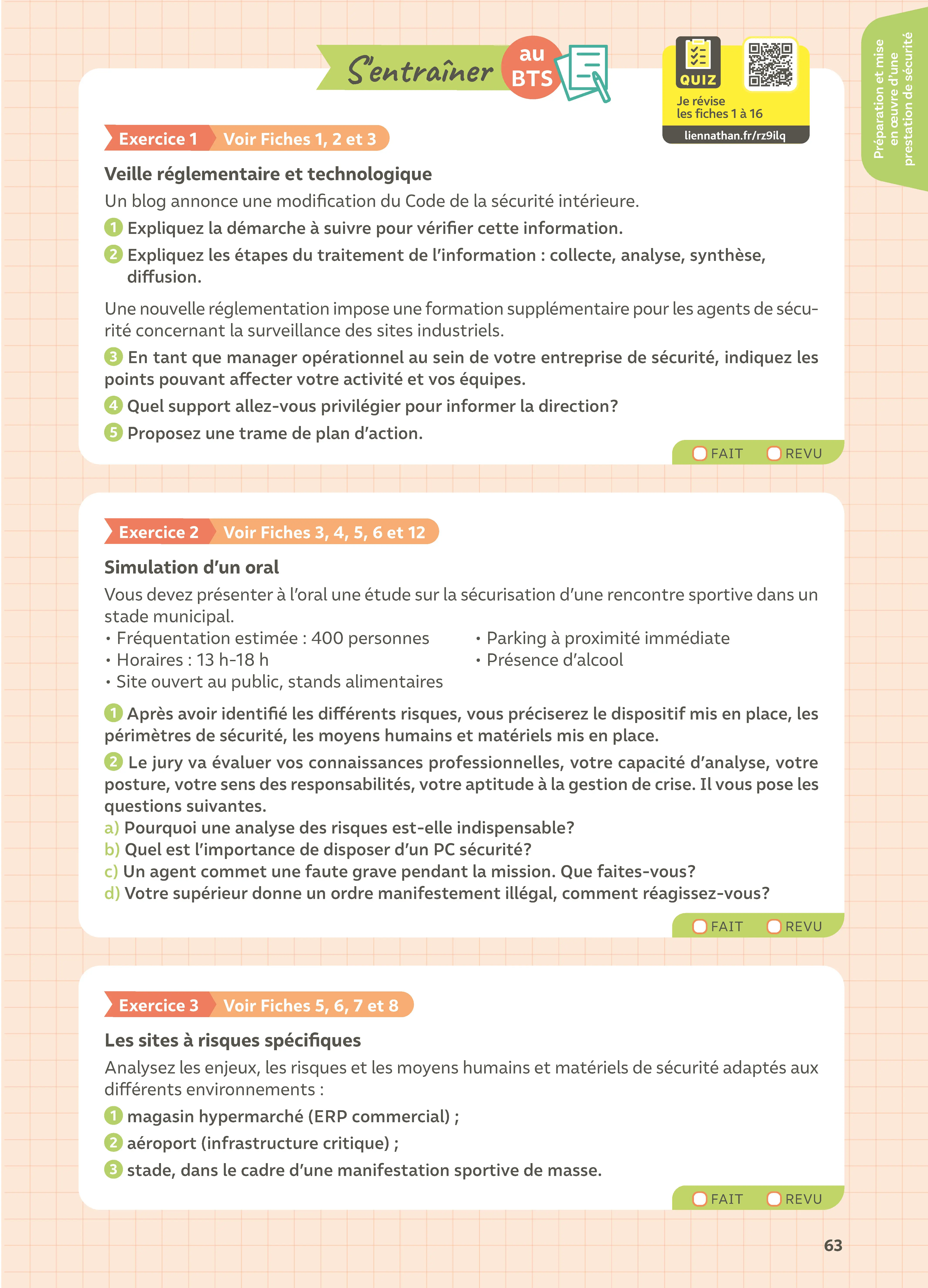 BTS MOS - Toutes les matières - Réflexe - Management Opérationnel de la Sécurité - 1re et 2e années - Cours complets, Fiches, Exercices corrigés, Quiz, Préparation examen - Livre - 9782095072230 - page intérieure 003