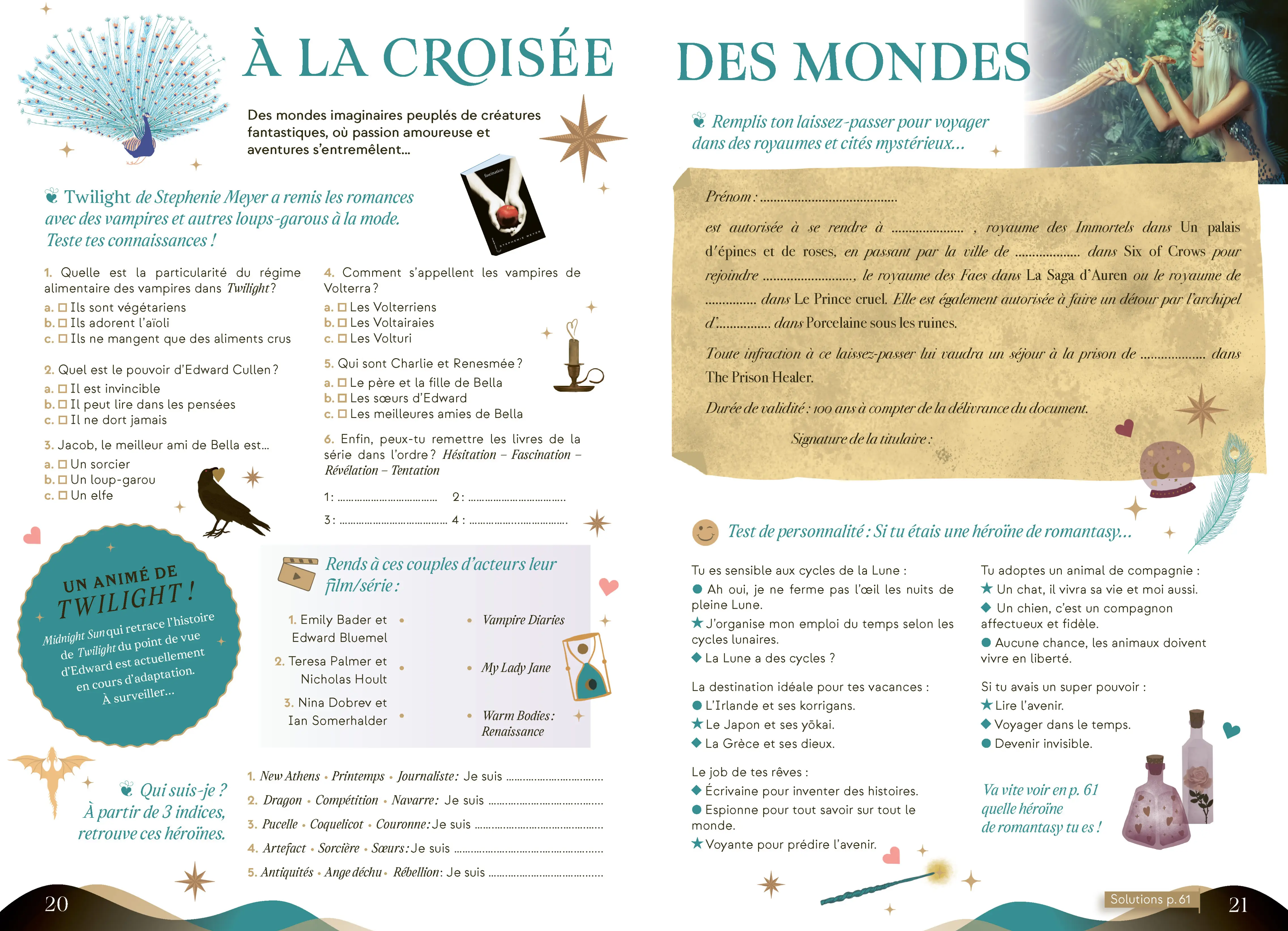 Cahier de vacances adultes 2026 - Spécial Romance - 120 jeux, quiz et activités qui font battre les coeurs pour un été passion ! - Cahier de vacances - 9782095048877 - page intérieure 004