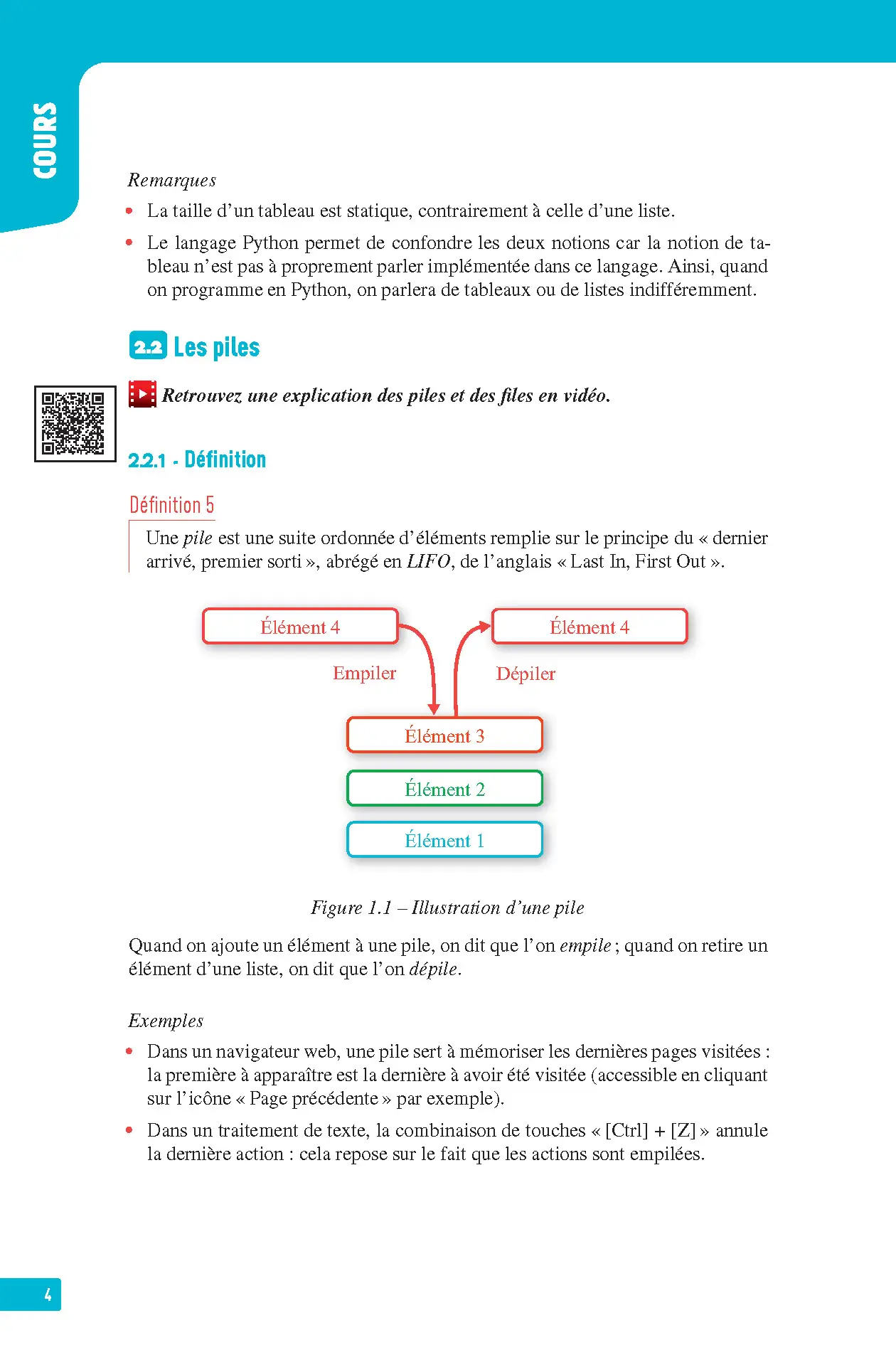 NSI (Numérique et Sciences Informatiques) Terminale - Interros des lycées Tle - Les vrais exos du BAC - + de 100 exercices avec corrigés détaillés - BAC 2027 - Cahier d'exercices - 9782095050184 - page intérieure 004