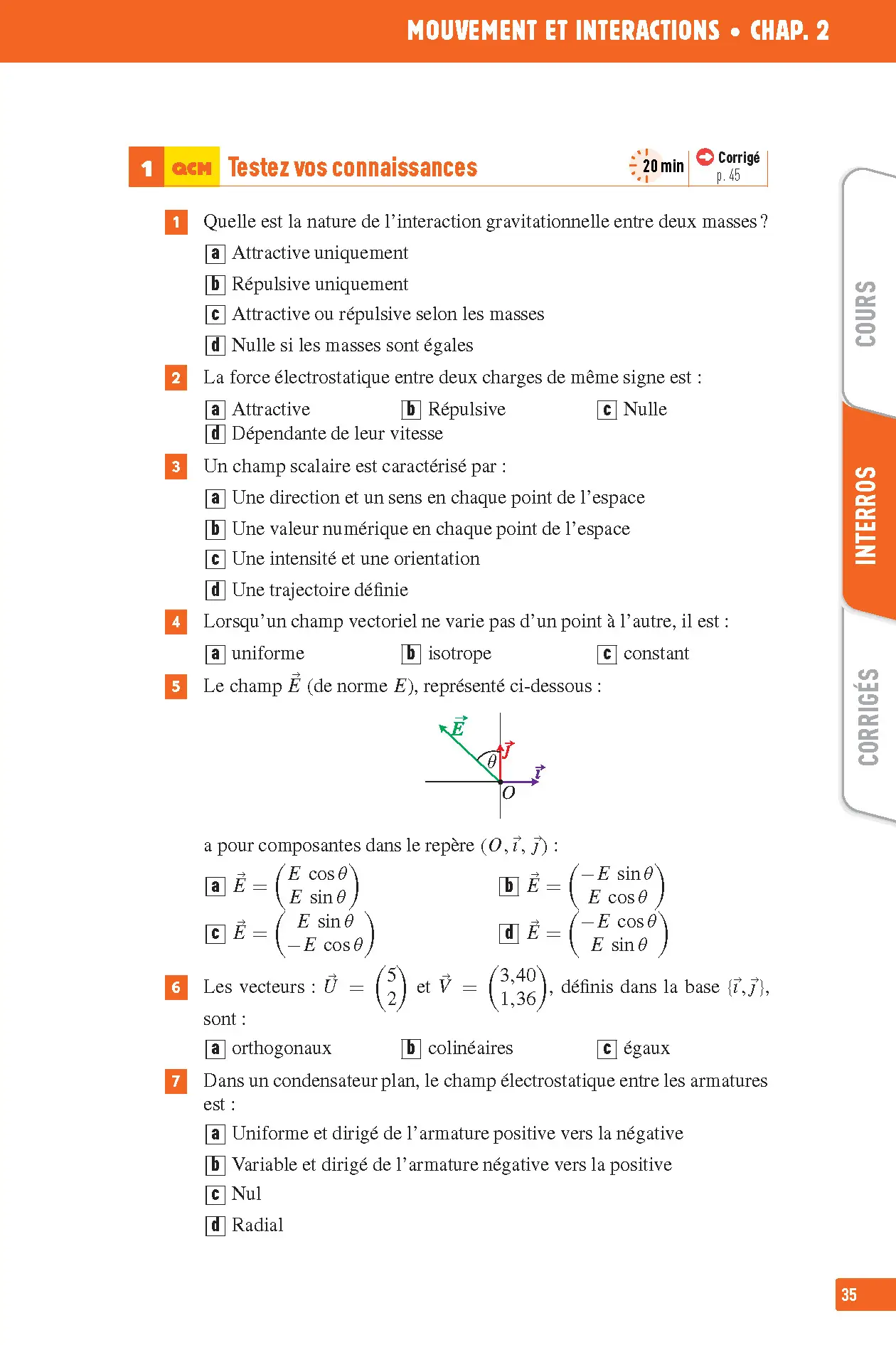 Physique-Chimie Première - Bac 2027 - Interros des lycées 1re - Les vrais exos du BAC - + de 100 exercices avec corrigés détaillés - Livre de cours, méthode et exercices - 9782095050191 - page intérieure 004