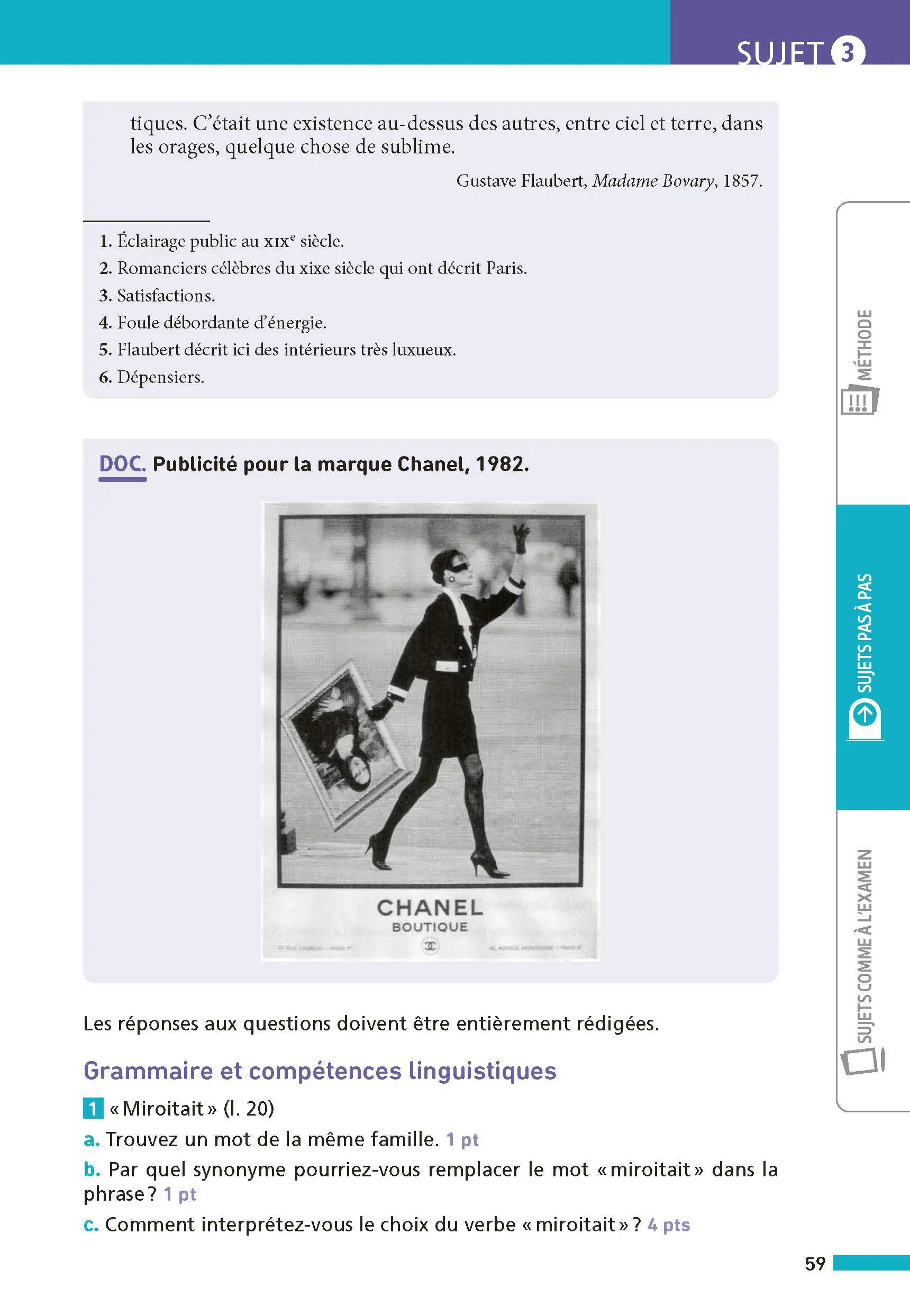 Annales ABC du Brevet 2026 - Français 3e - Sujets et corrigés + fiches de révisions - Livre parascolaire - 9782095050252 - page intérieure 004