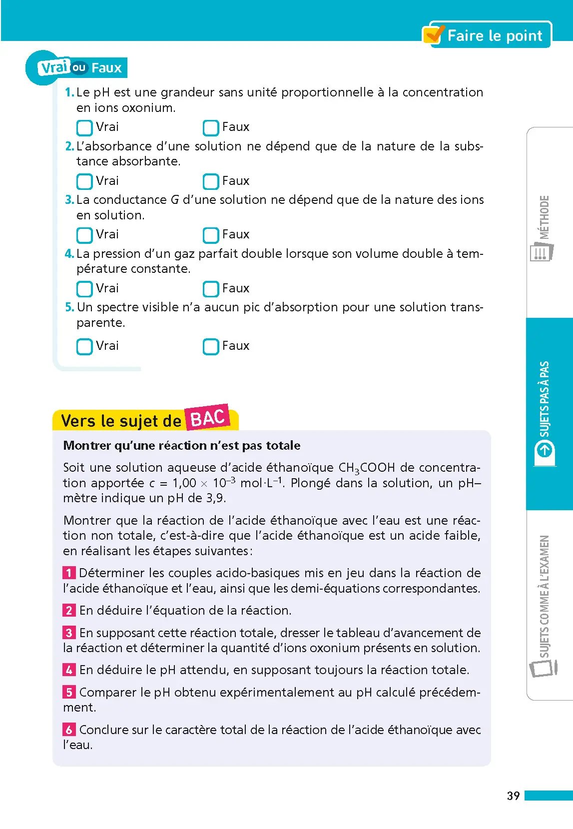 Annales ABC du BAC 2026 - Physique-Chimie Tle - Sujets et corrigés - Enseignement de spécialité Terminale - Epreuve finale - Livre parascolaire - 9782095050306 - page intérieure 004