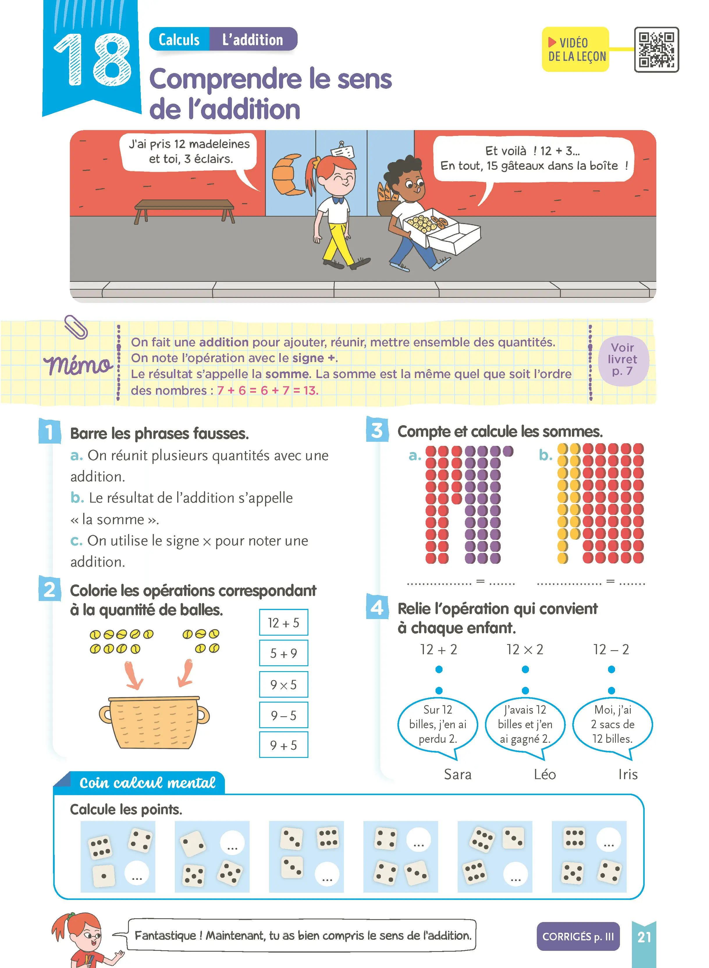 Je comprends tout - Maths CE1 7-8 ans - Cahier d'exercices complet avec 300 exercices et tables de multiplication - Tout-en-un - 9782095055288 - page intérieure 004