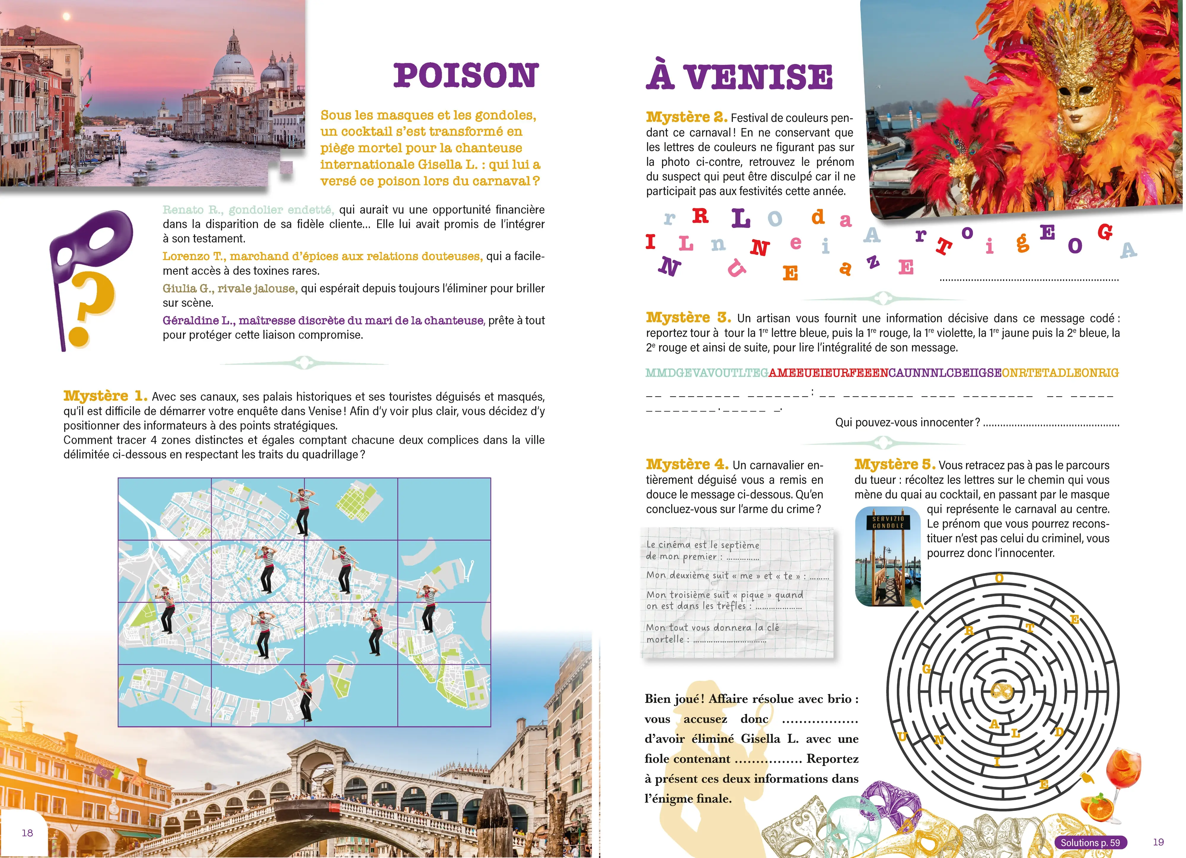 Cahier de vacances adultes 2026 - Spécial Enquêtes - 130 jeux et casse-têtes pour trouver les coupables ! - Cahier de vacances - 9782095064303 - page intérieure 004
