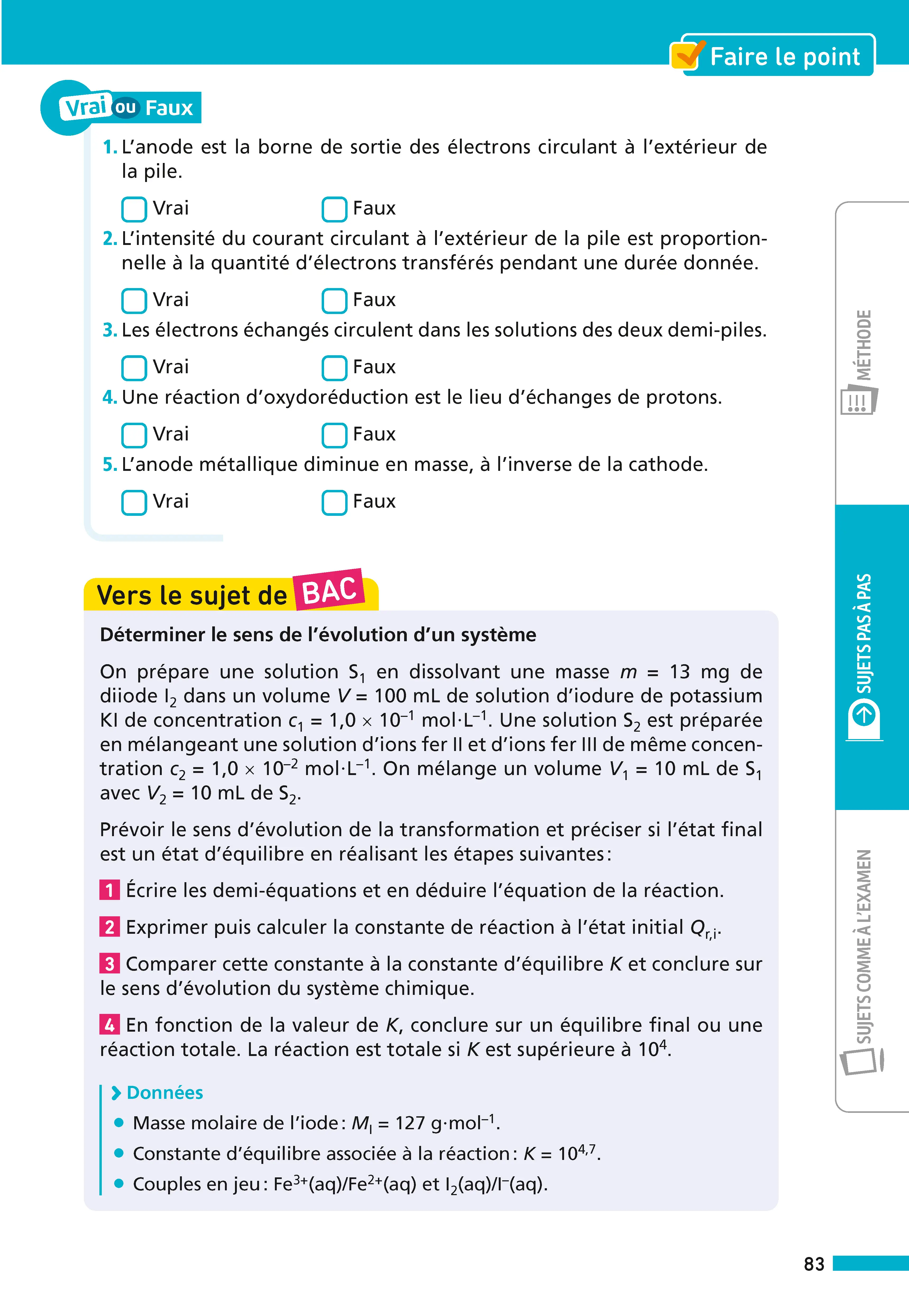 Annales ABC du BAC 2027 - Physique-Chimie Spécialité Terminale Générale - 42 sujets corrigés, méthode, révisions, exercices et préparation à l'épreuve finale et au Grand Oral  - Annales - 9782095065034 - page intérieure 004
