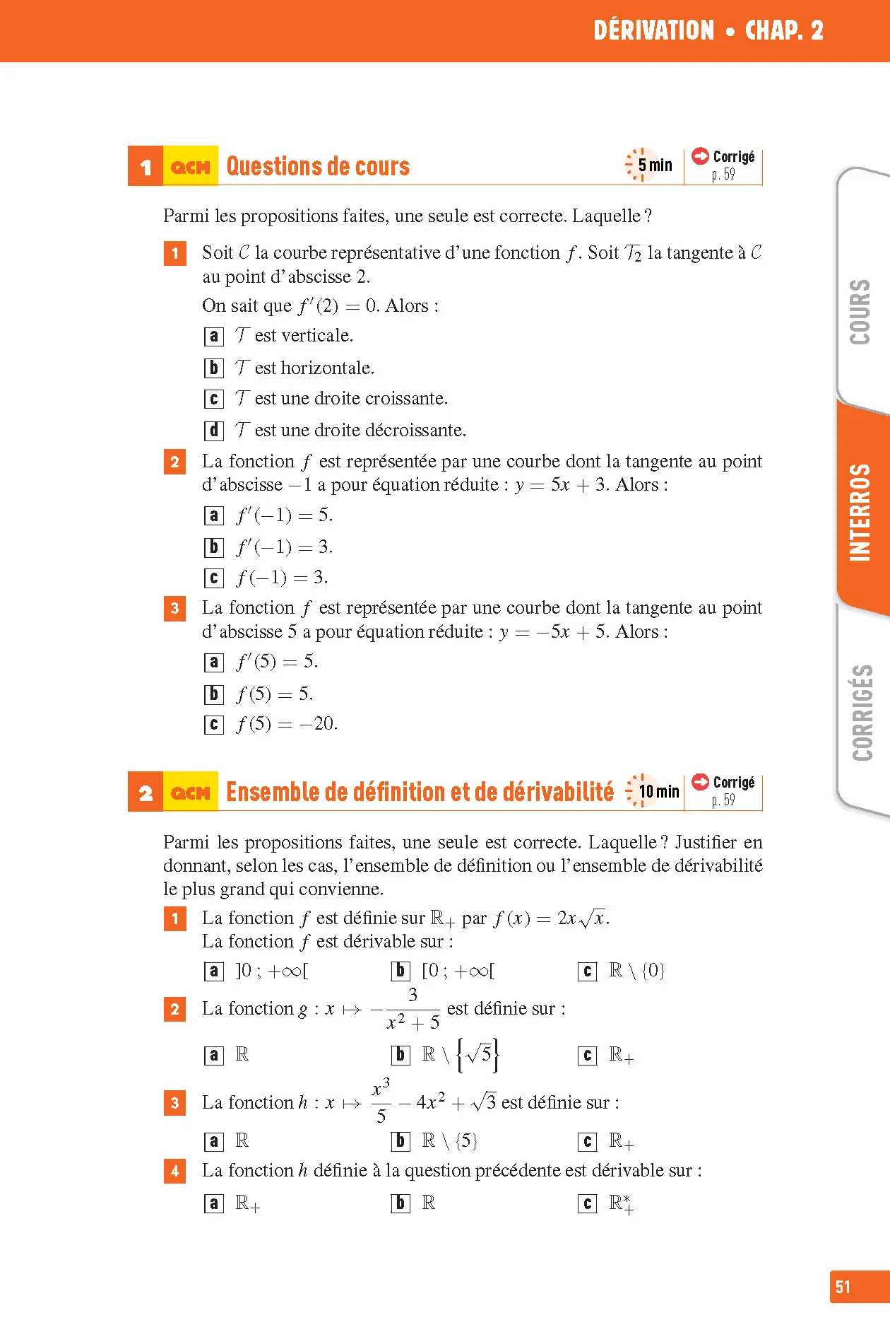 Maths Première - Spécialité - Bac 2027 - Interros des lycées 1re - Les vrais exos du BAC - + de 100 exercices avec corrigés détaillés - Livre de cours, méthode et exercices - 9782095065362 - page intérieure 004