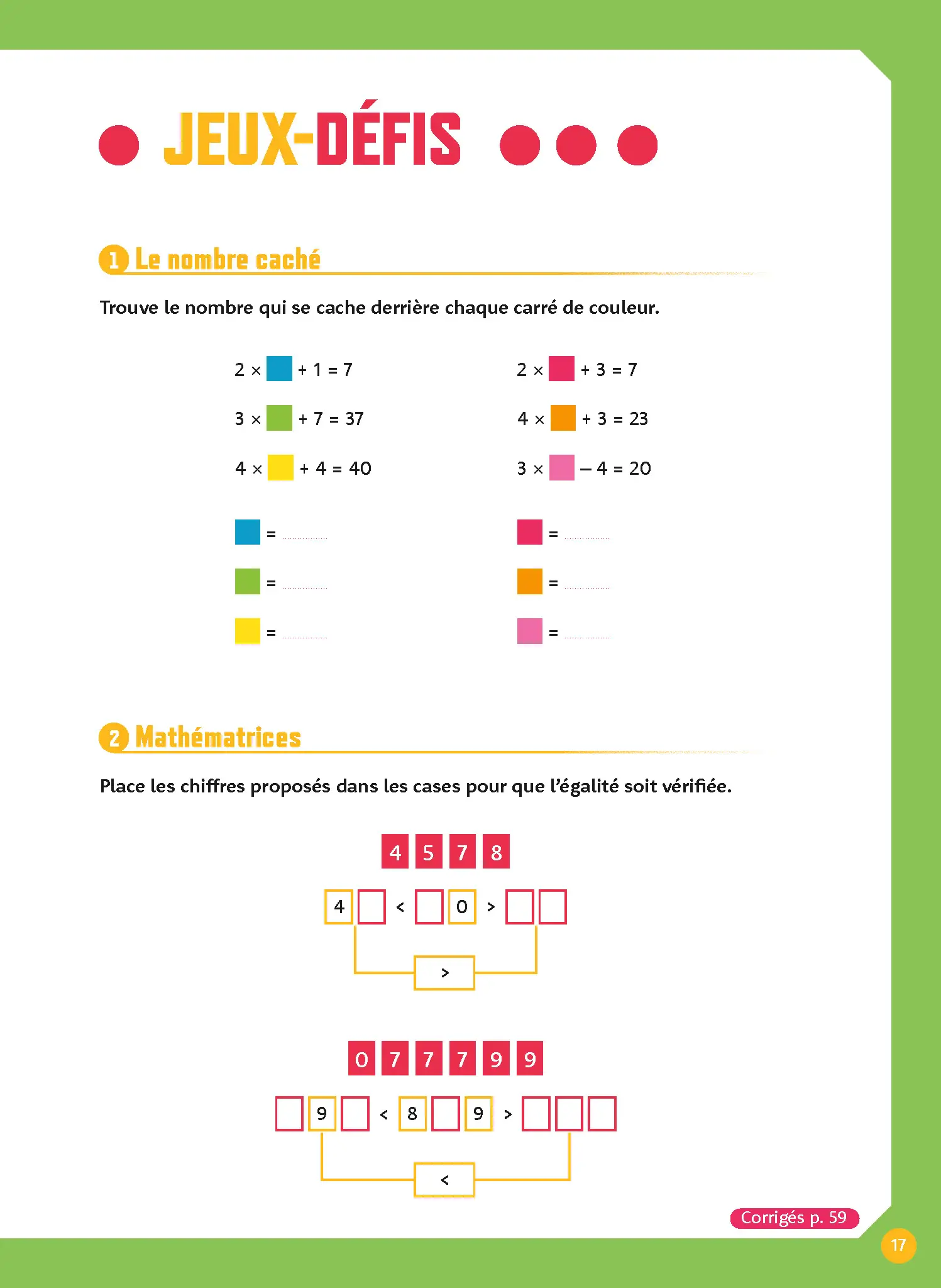 Calcul mental CM1 | Maths primaire 9-10 ans | Entraînement quotidien, exercices progressifs et révisions - Cahier d'exercices - 9782095065997 - page intérieure 004