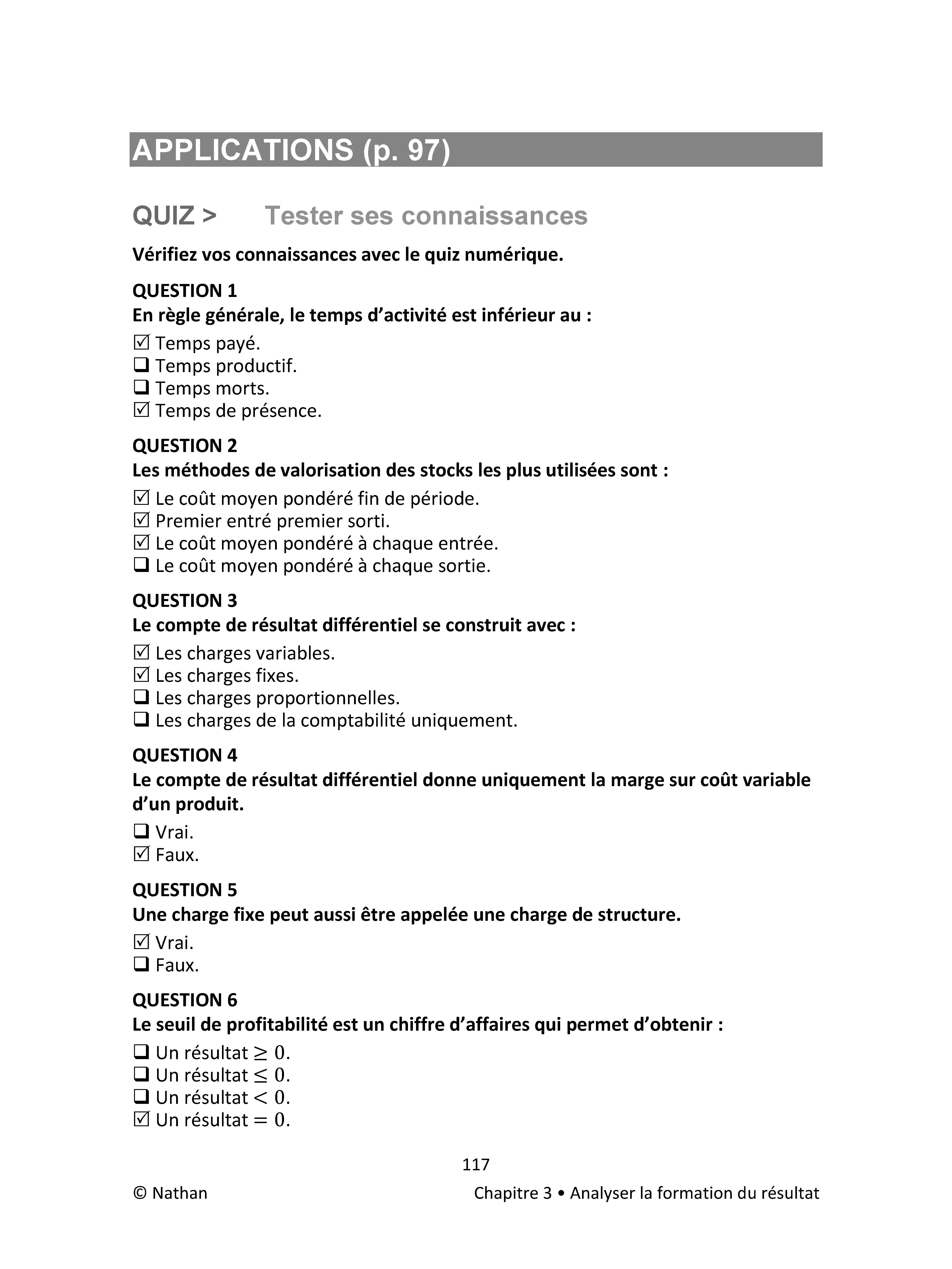DCG 11 Contrôle de gestion - Corrigés des appllications - Nouveau programme 2026 - Livre - 9782095067267 - page intérieure 004