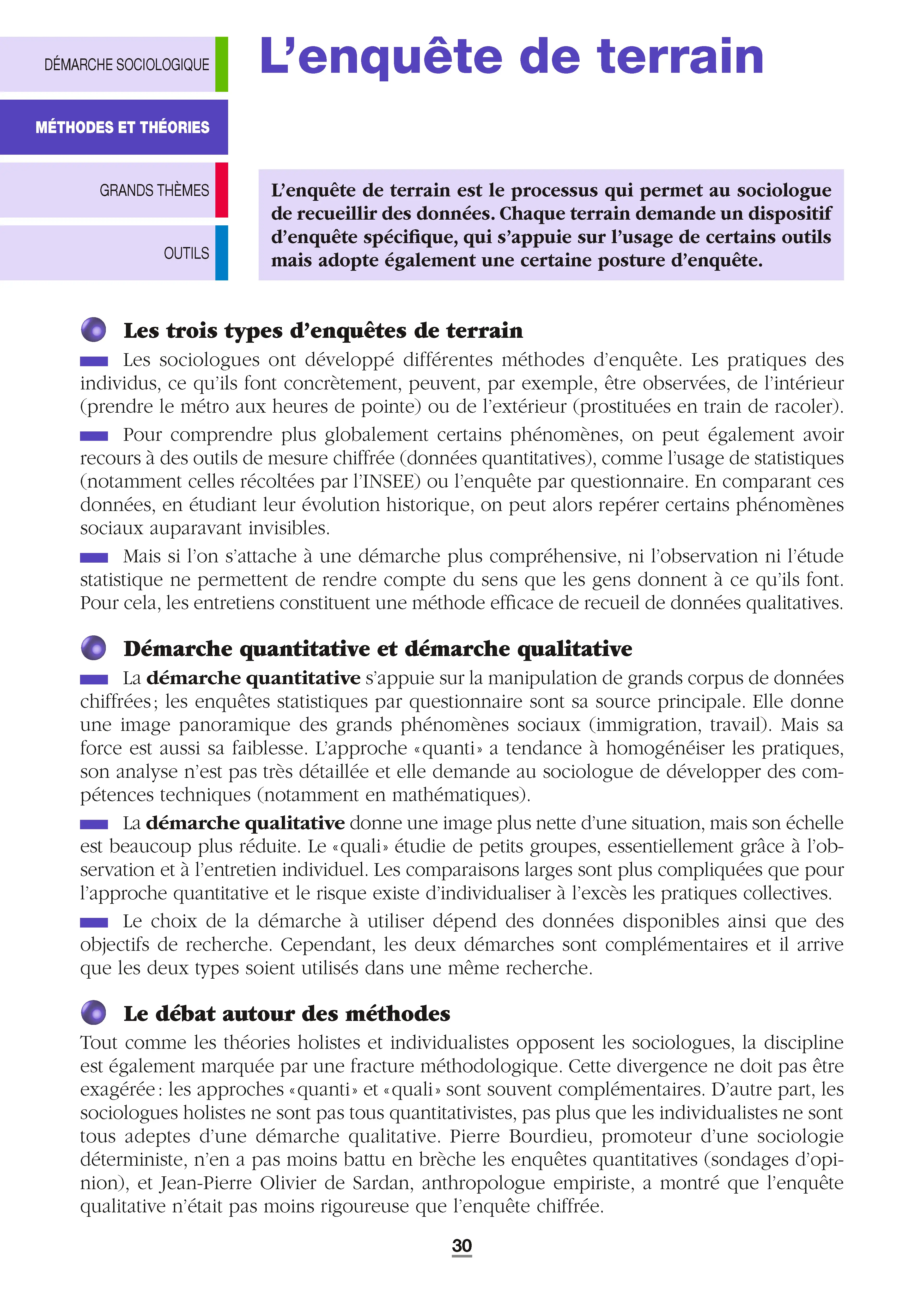 La sociologie - Repères pratiques : Théories, méthodes d'enquête et grands thèmes de la vie sociale - Livre - 9782095067526 - page intérieure 004