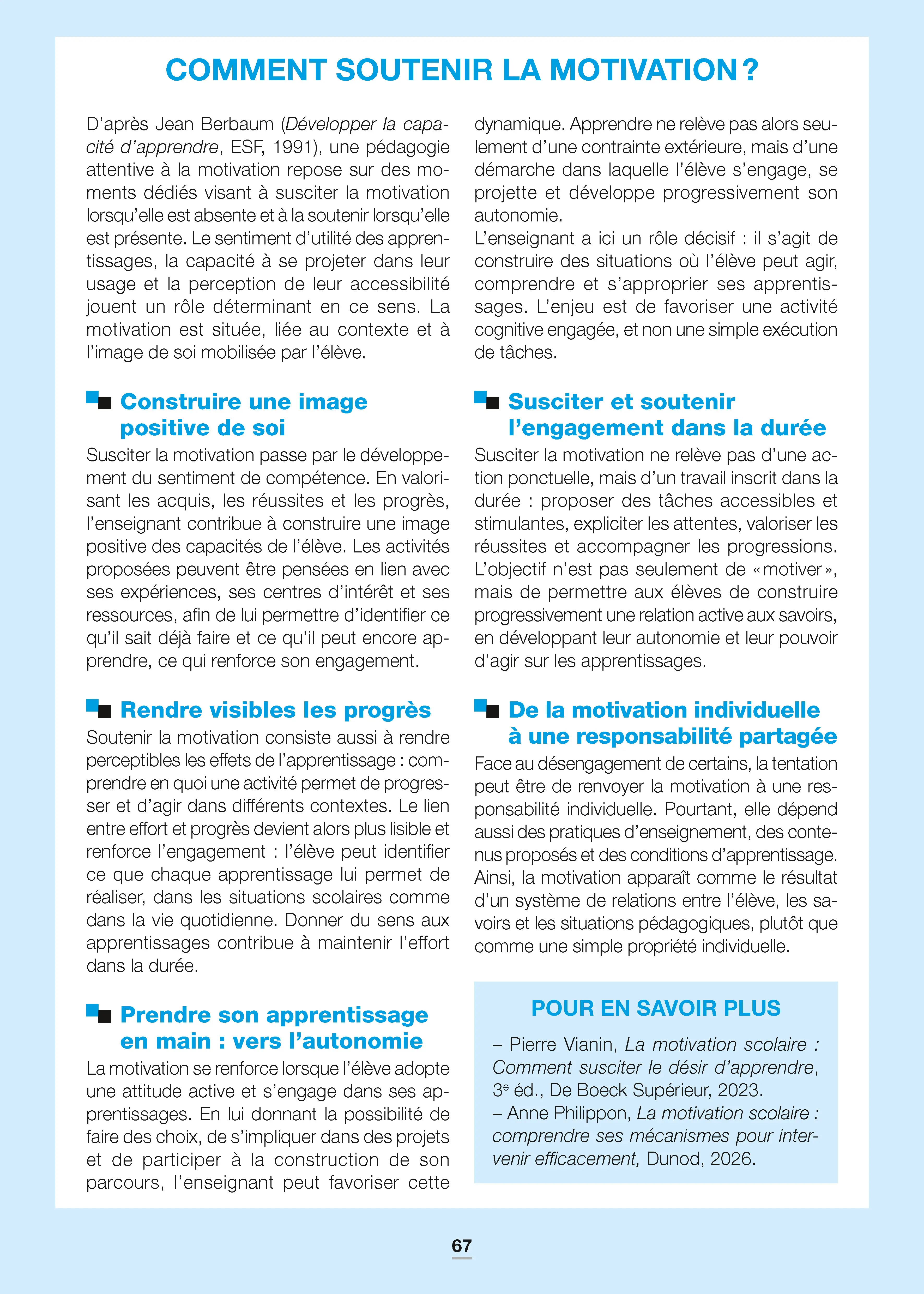 La pédagogie - Repères pratiques : Théories de l'apprentissage, pratiques éducatives et sciences de l'éducation - Livre - 9782095072124 - page intérieure 004