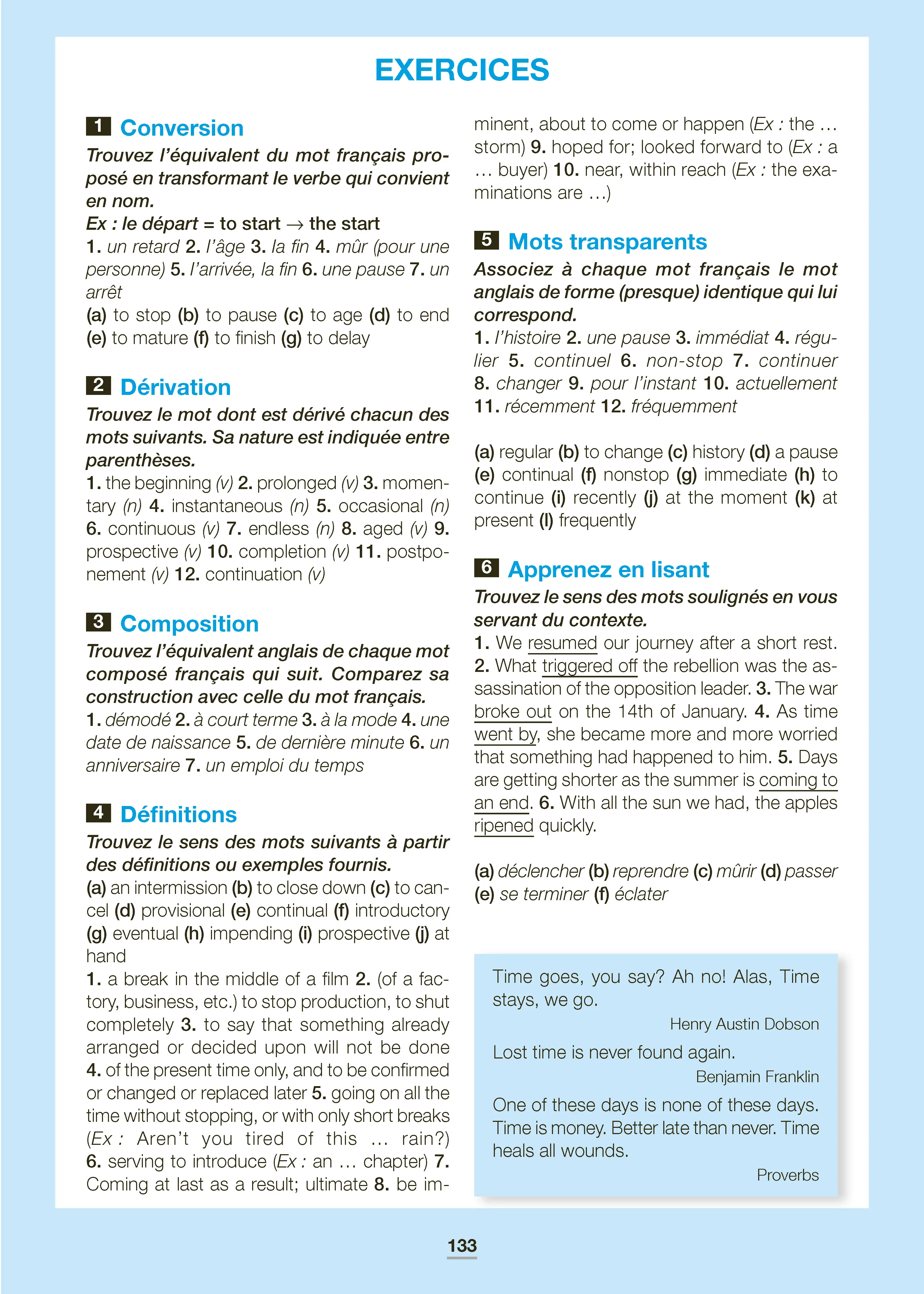 Le vocabulaire anglais - Repères pratiques : Lexique thématique, expressions essentielles et exercices d'entraînement - Livre - 9782095072155 - page intérieure 004