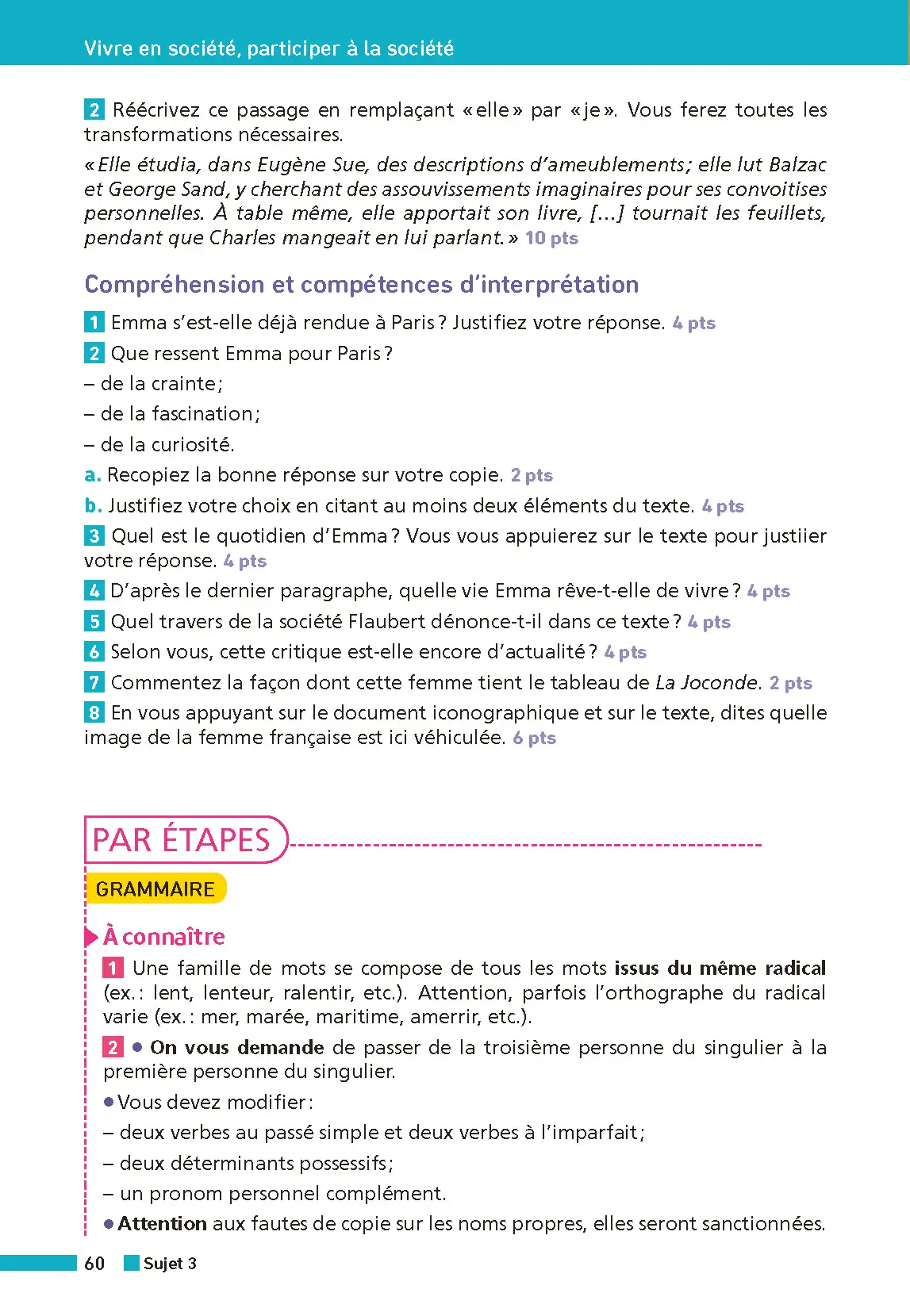 Annales ABC du Brevet 2026 - Français 3e - Sujets et corrigés + fiches de révisions - Livre parascolaire - 9782095050252 - page intérieure 005