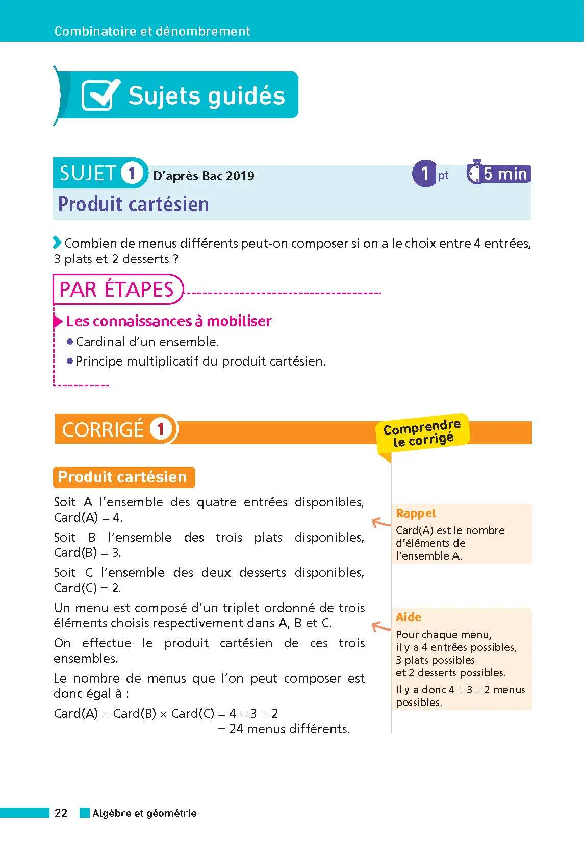 Annales ABC du BAC 2026 - Maths Tle - Sujets et corrigés - Enseignement de spécialité Terminale - Epreuve finale - Corrigé - Livre parascolaire - 9782095050283 - page intérieure 005