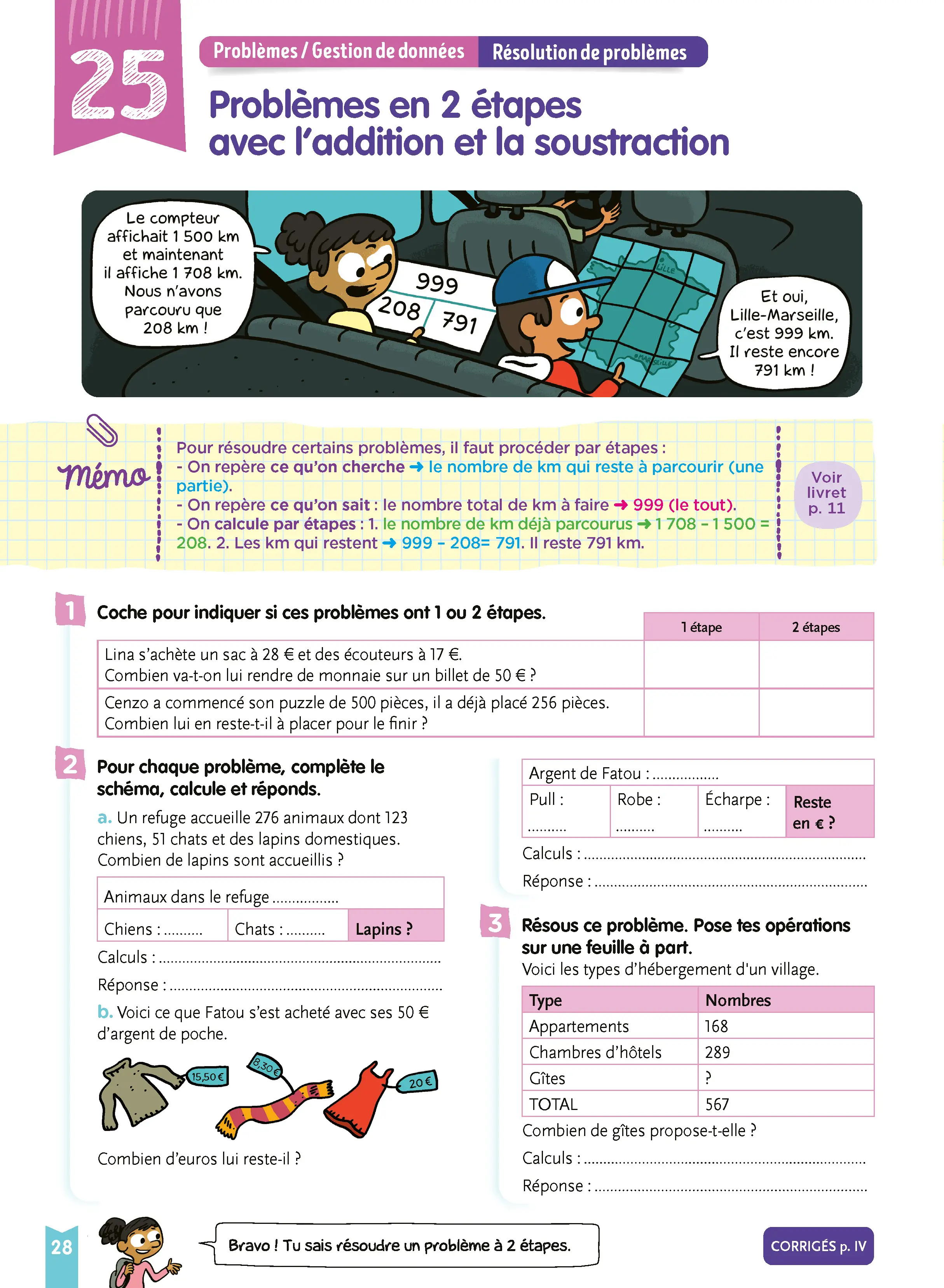 Je comprends tout - Maths CE2 8-9 ans - Cahier d'exercices complet avec 300 exercices et tables de multiplication - Tout-en-un - 9782095054199 - page intérieure 005
