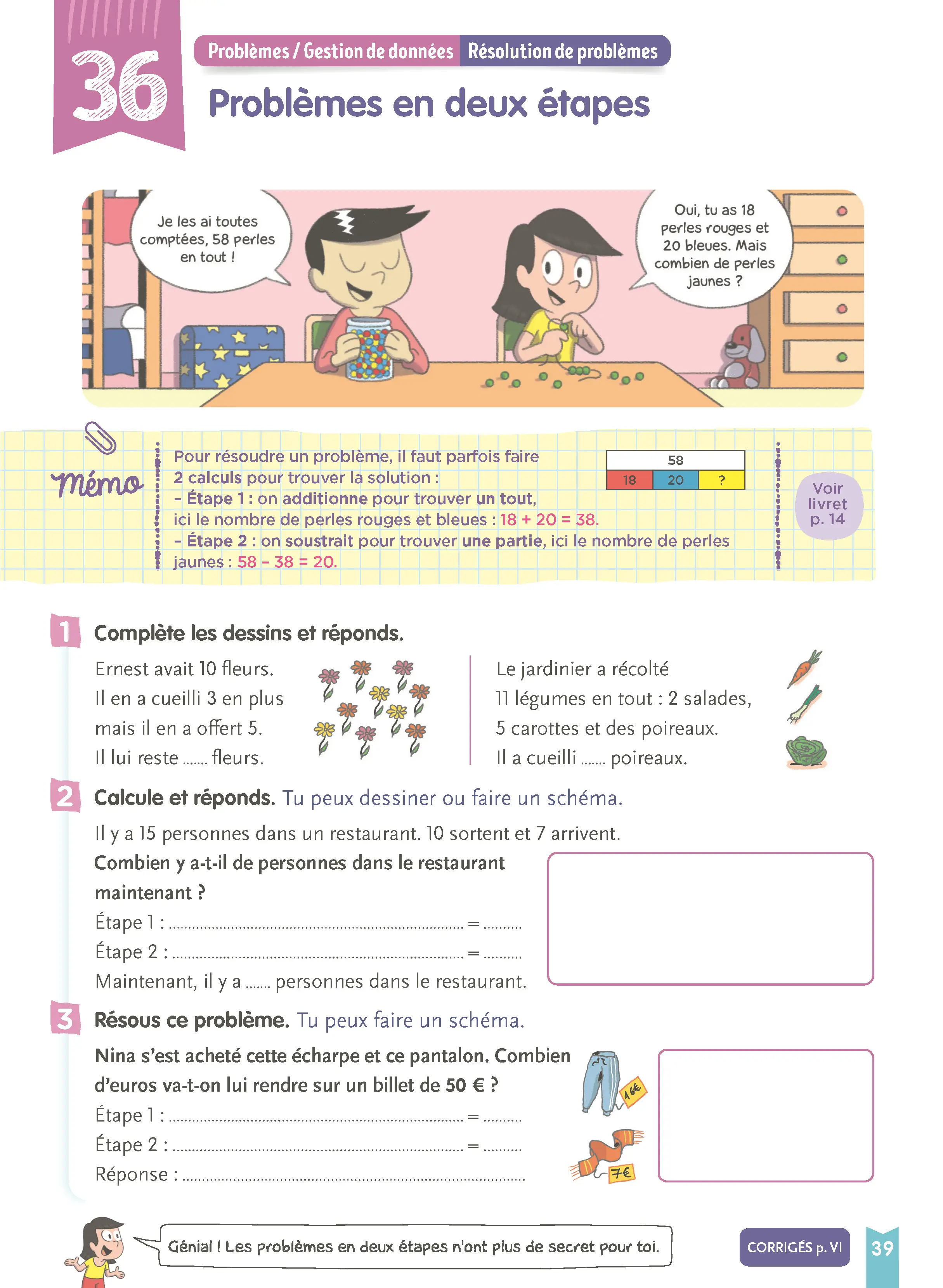 Je comprends tout - Maths CP 6-7 ans - Cahier d'exercices complet avec 200 exercices et calcul mental  - Tout-en-un - 9782095055264 - page intérieure 005