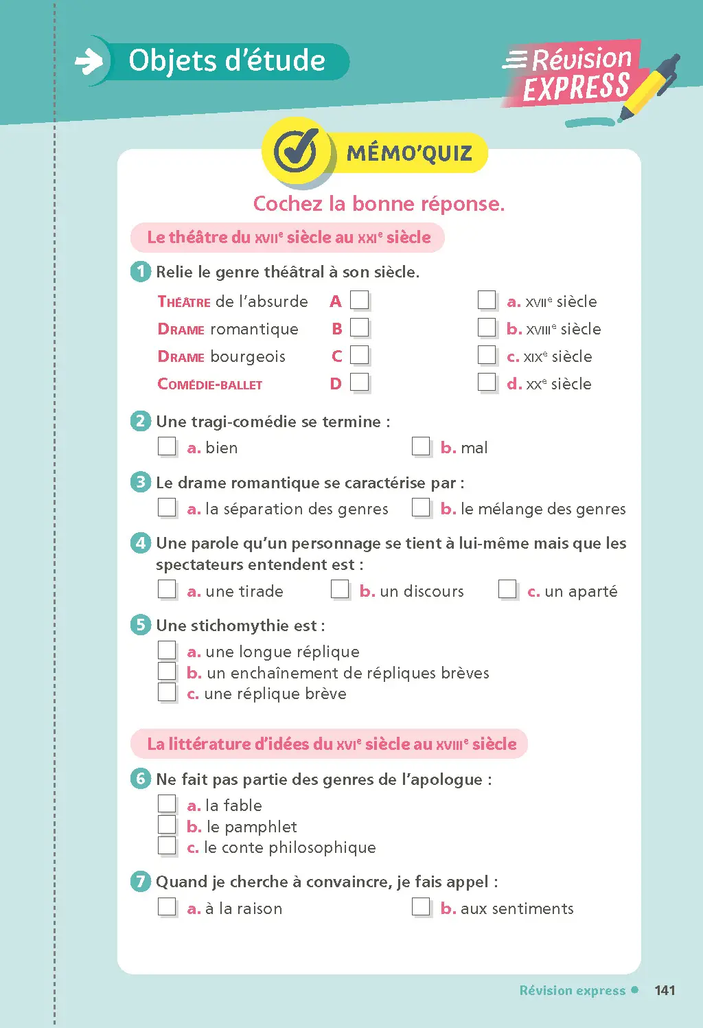 Français 1re - Mes fiches pour le BAC Première - BAC 2027 - Livre de cours, méthode et exercices - 9782095063849 - page intérieure 005