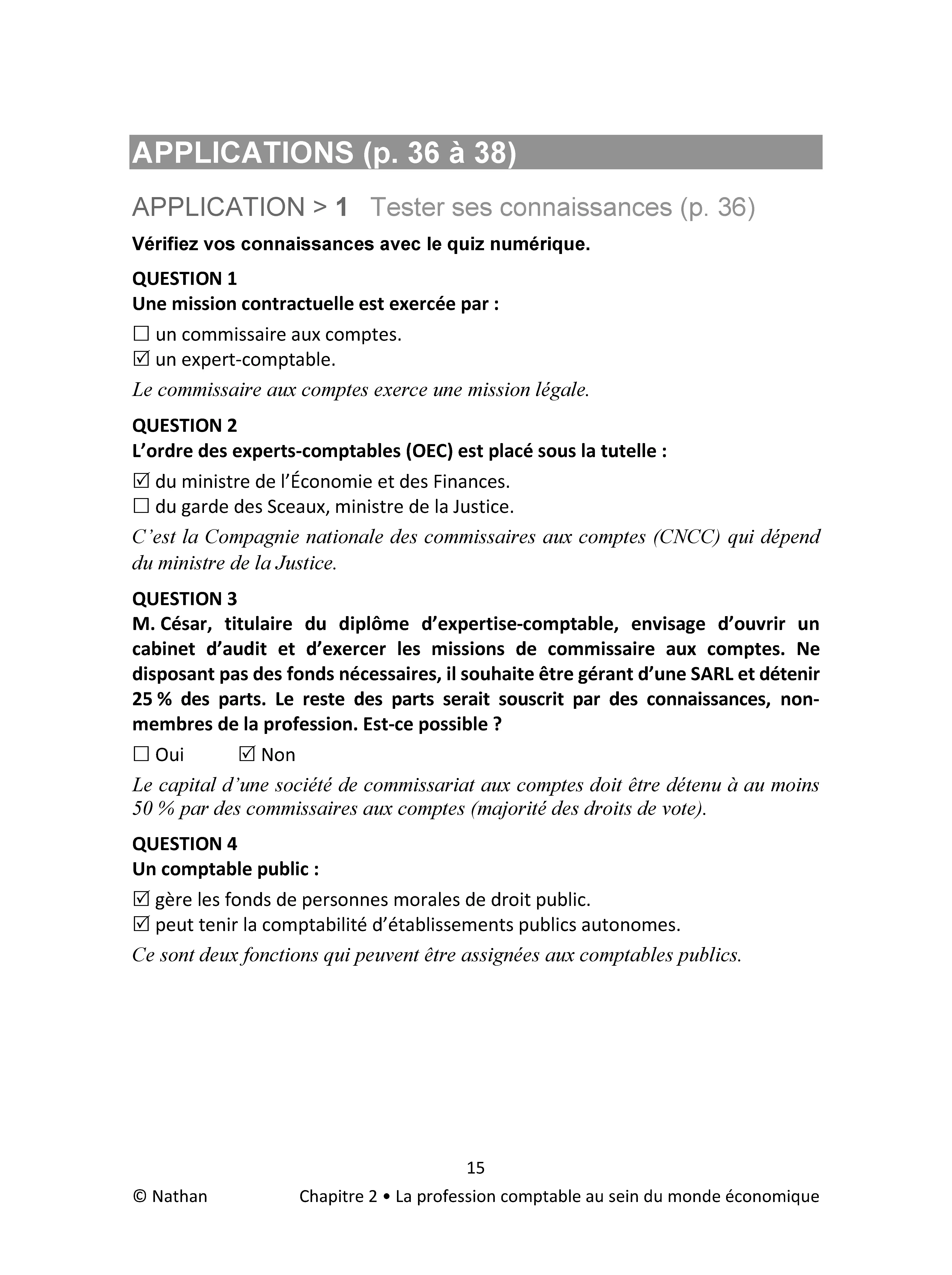 DCG 9 Comptabilité approfondie - 2026-2027 - Corrigés des applications - Préparation examen - Epreuve 9 - Livre - 9782095067229 - page intérieure 005