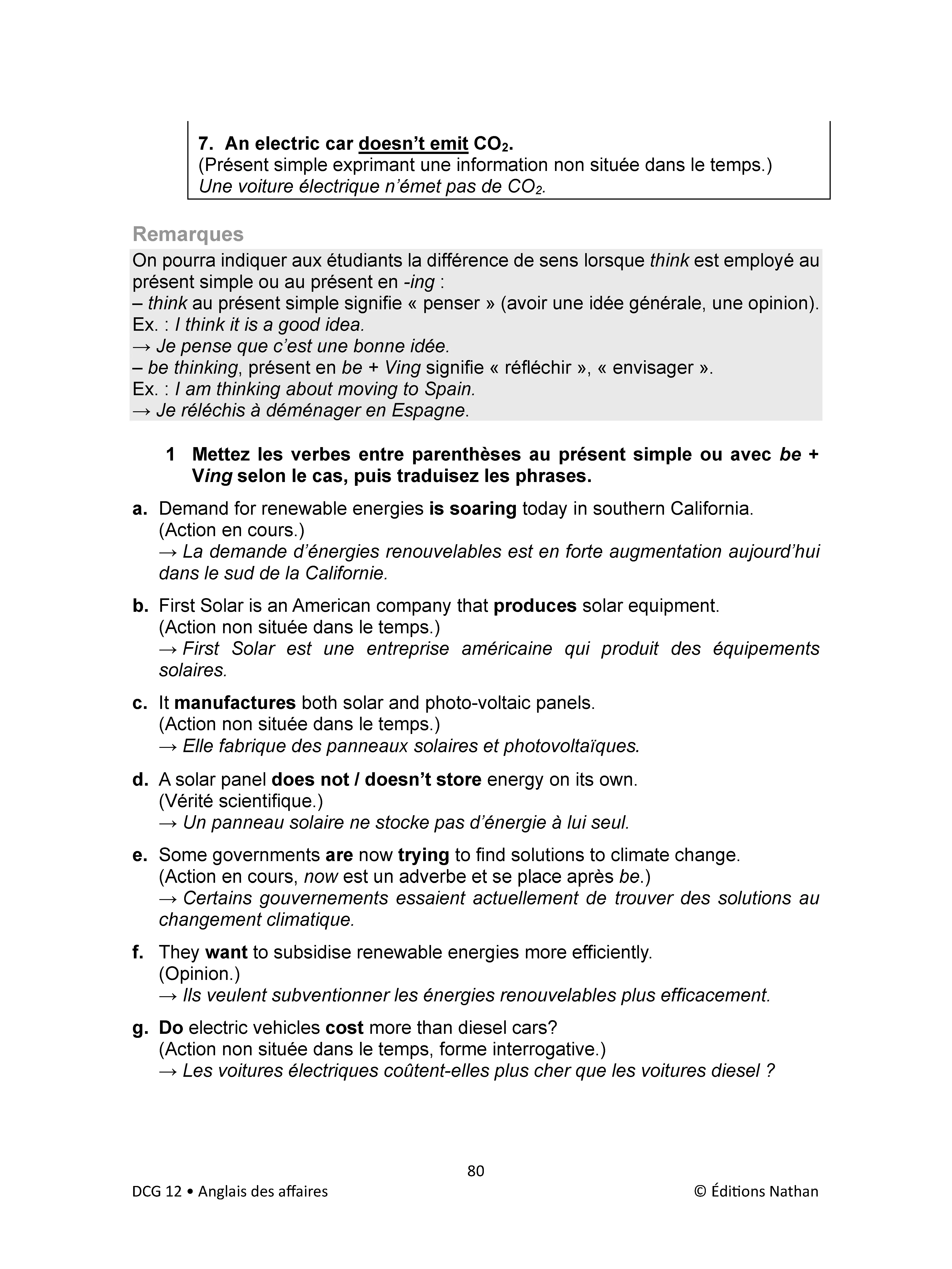 DCG 12 Anglais des affaires - Corrigés des applications - Nouveau programme 2026 - Livre - 9782095067281 - page intérieure 005