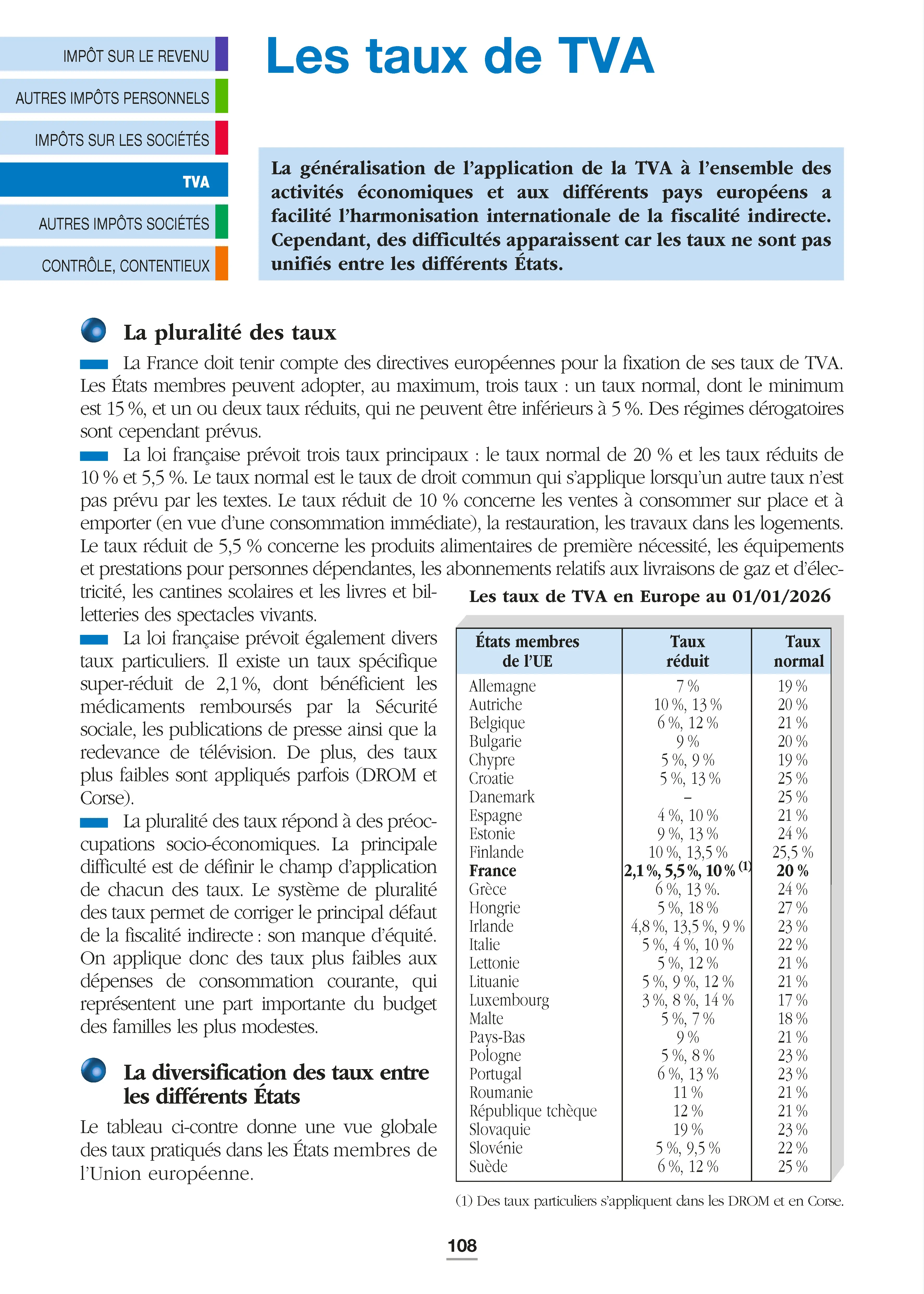 La fiscalité - Repères pratiques : Impôt sur le revenu, impôt sur les sociétés, TVA et contrôle fiscal - Actualisé 2026 - Livre - 9782095072131 - page intérieure 005
